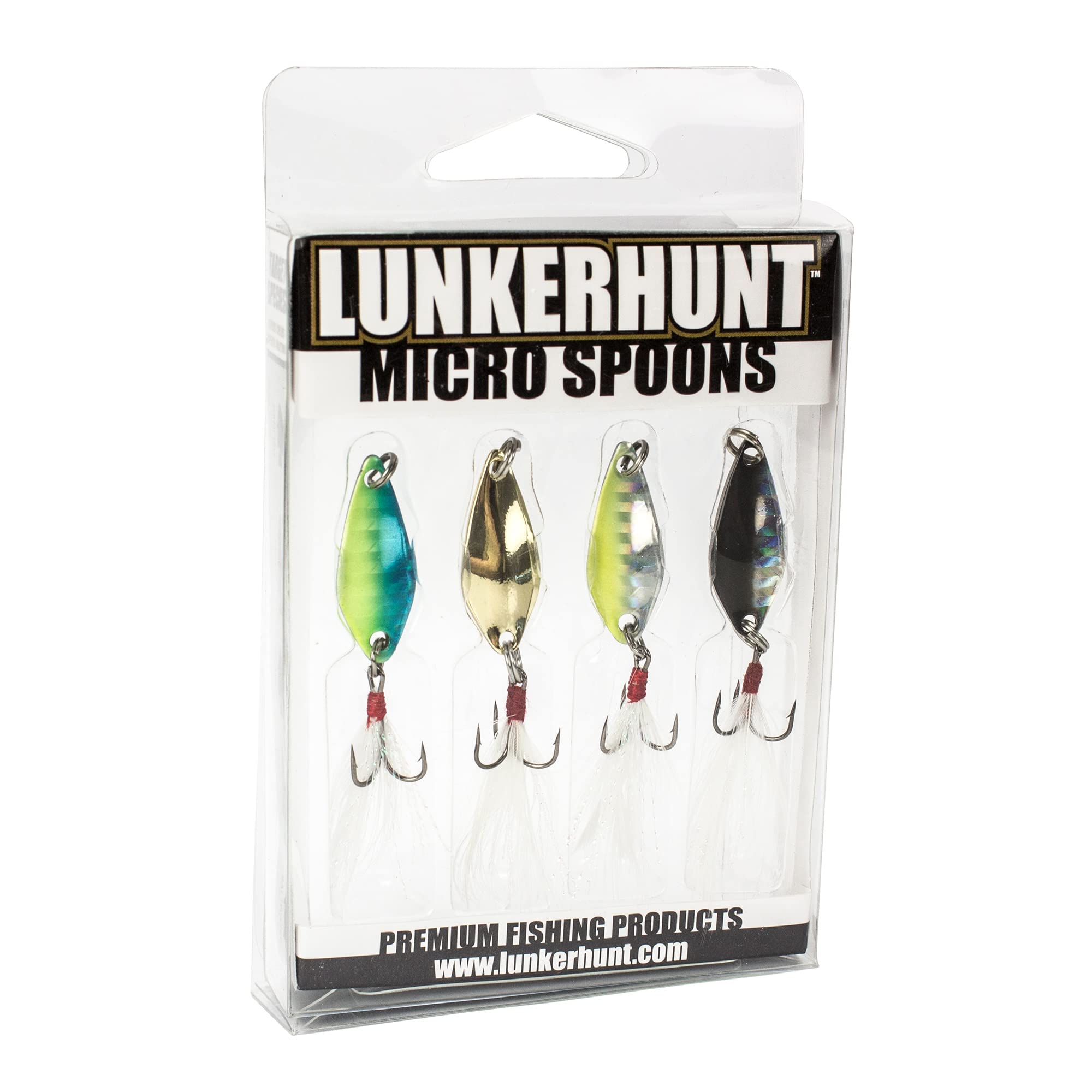  Lunkerhunt Micro Spoon Fishing Lures (4-Pack) Spoon Fishing  Bait Saltwater For Bass Fishing And Trout Fishing Spoons Lures