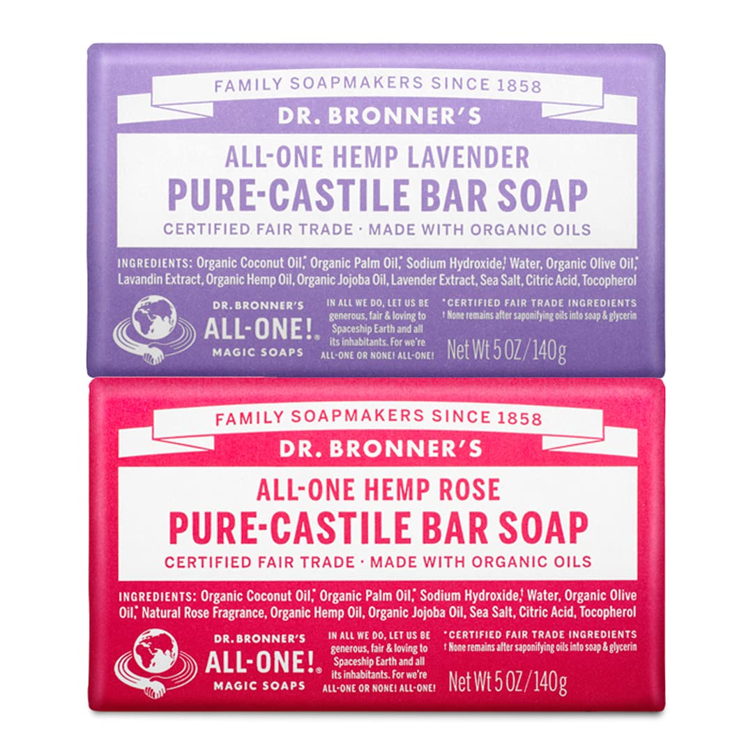 Dr. Bronner's - Pure-Castile Bar Soap (Tea Tree, 5 ounce, 2-Pack