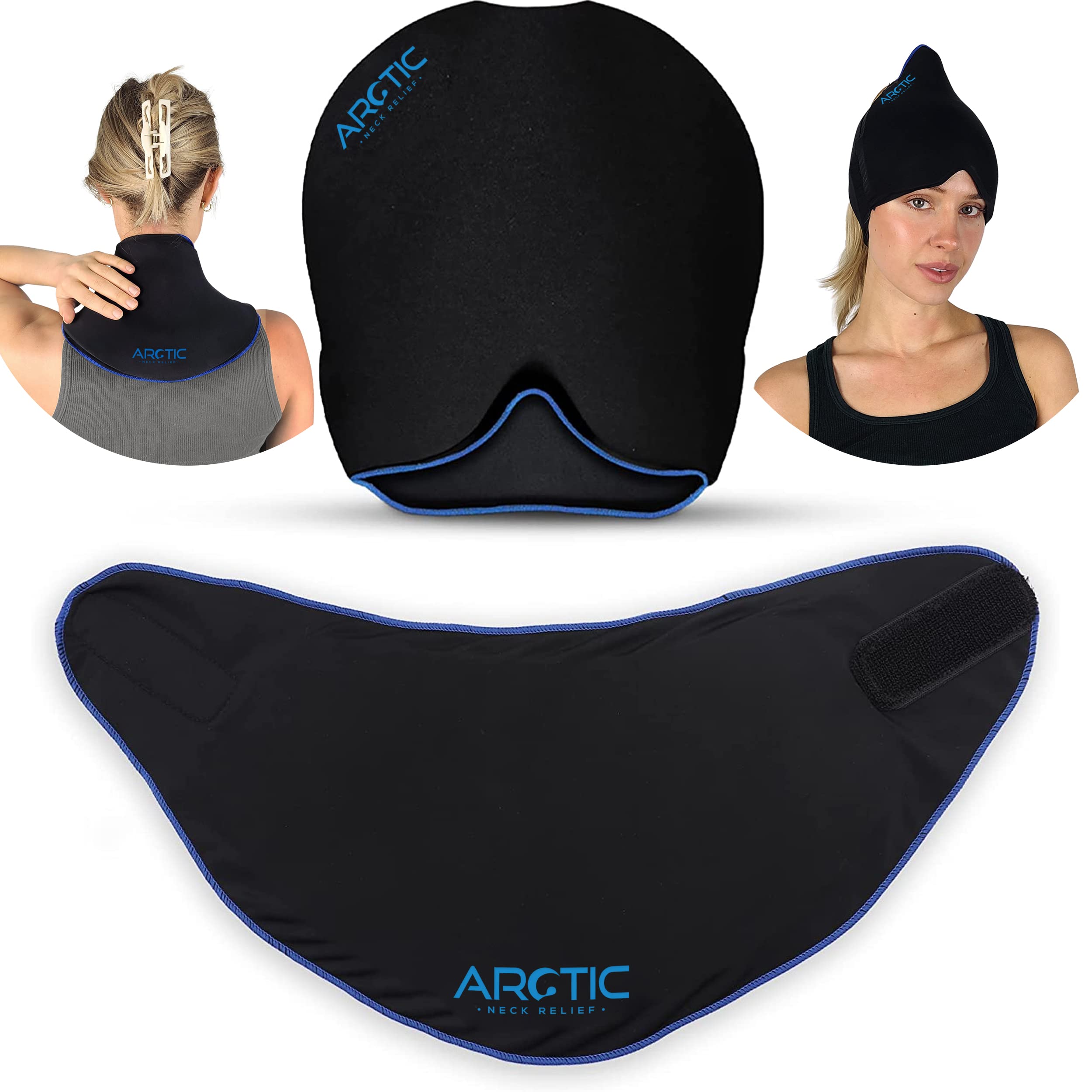 Heated Head Wrap for Headache and Neck Pain, Eletric Heated Hood