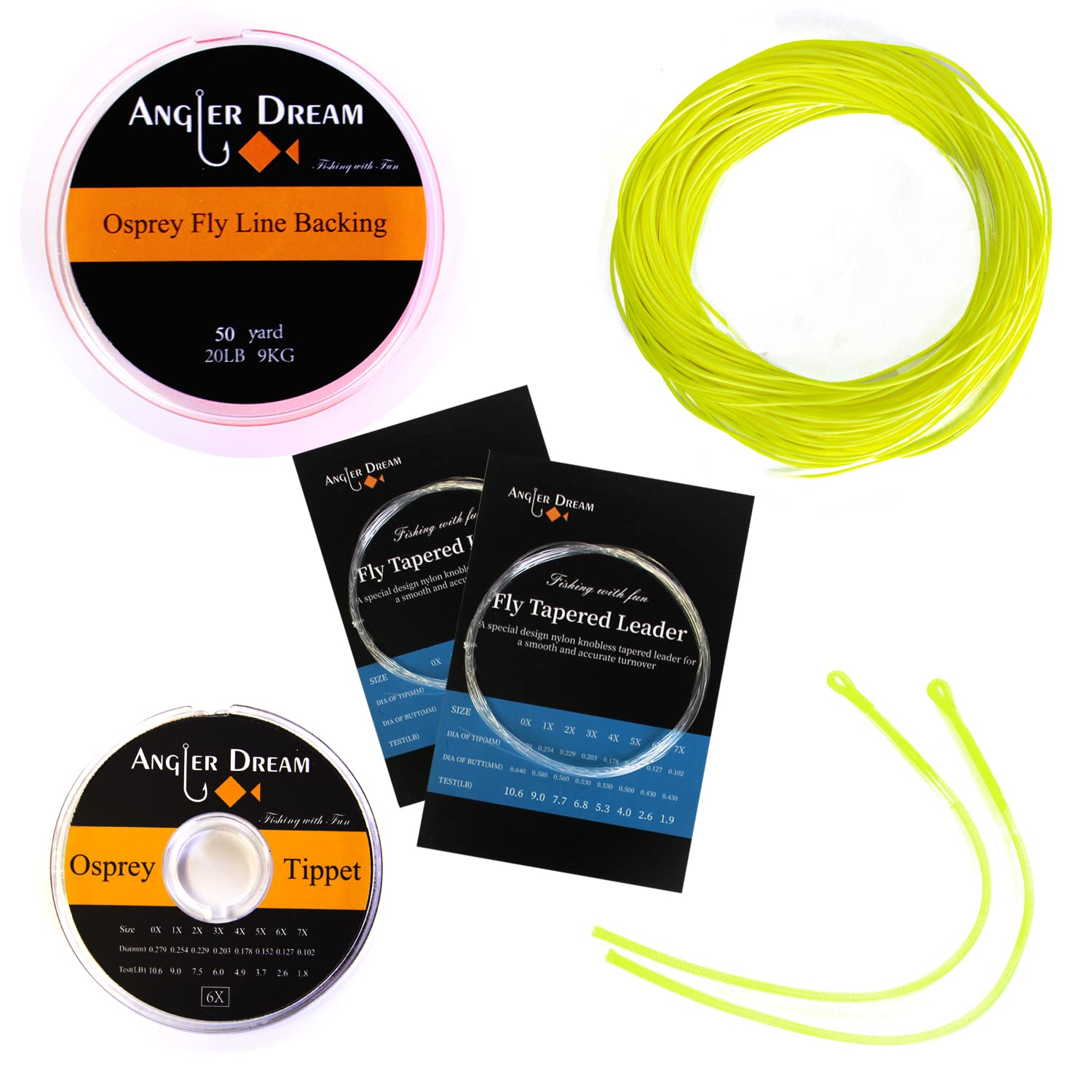 AnglerDream WF Fly Fishing Line Kit 1 2 3 4 5 6 7 8 9WT Fly