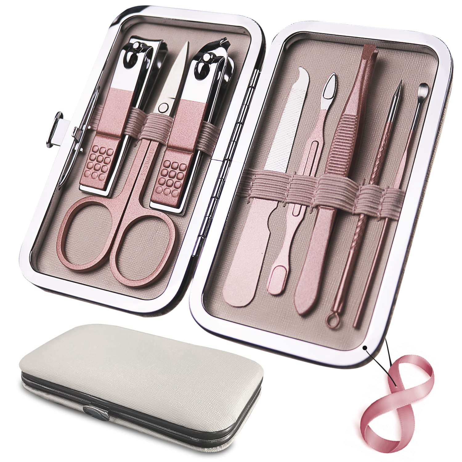  Manicure Set Nail Clippers Pedicure Kit, 8 In 1