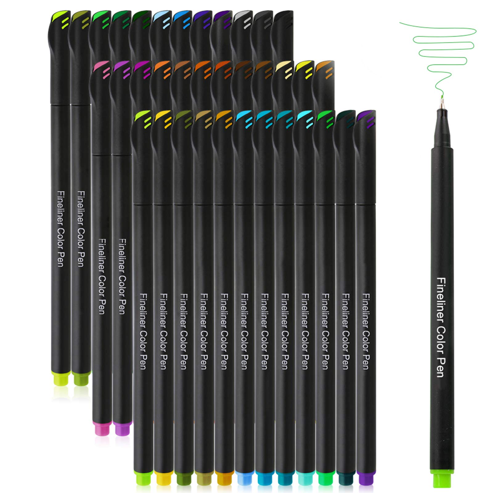 Brush Pens Art Markers, Fine Liner Brush Tip Black Color Pens For Adult  Coloring Books Bullet Journal Note Taking Drawing(5 pack)