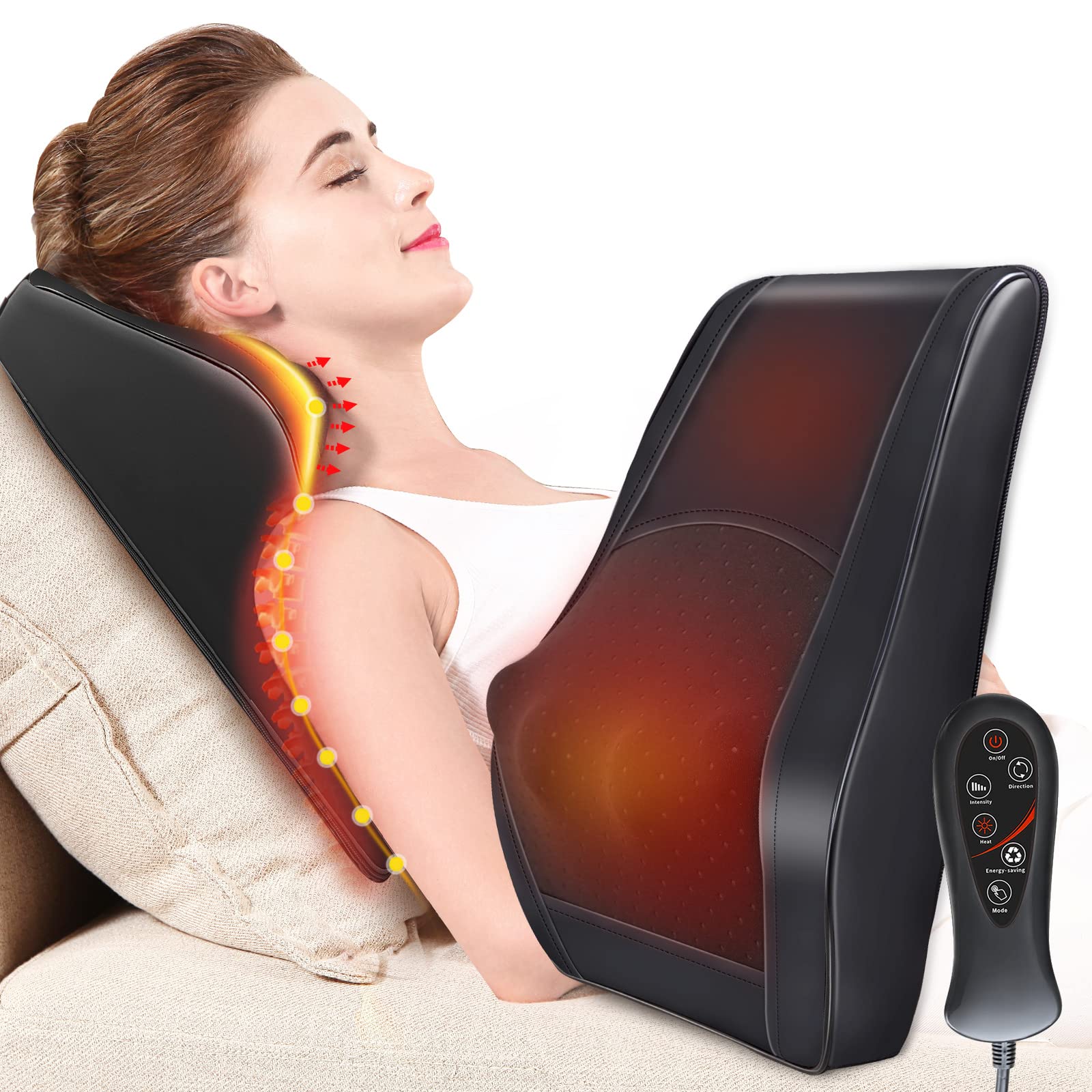 Shoulder Neck Back Massage Cushion Multi-functional Electric Kneading Hot  Compress Massage Pillow Lumbar Pillow Massager Tool