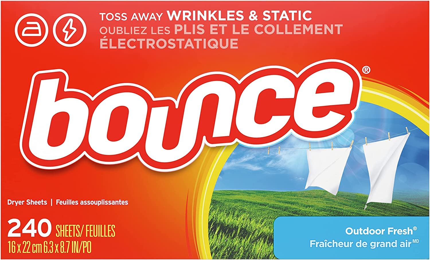 Bounce Fabric Softener Dryer Sheet Outdoor Fresh - Wholesale - 10 Pack  (3200 ct)