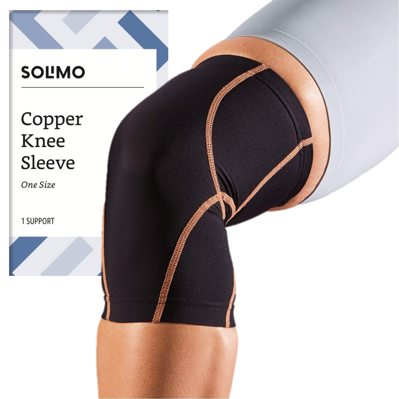 Brand - Solimo Copper Knee Sleeve One Size