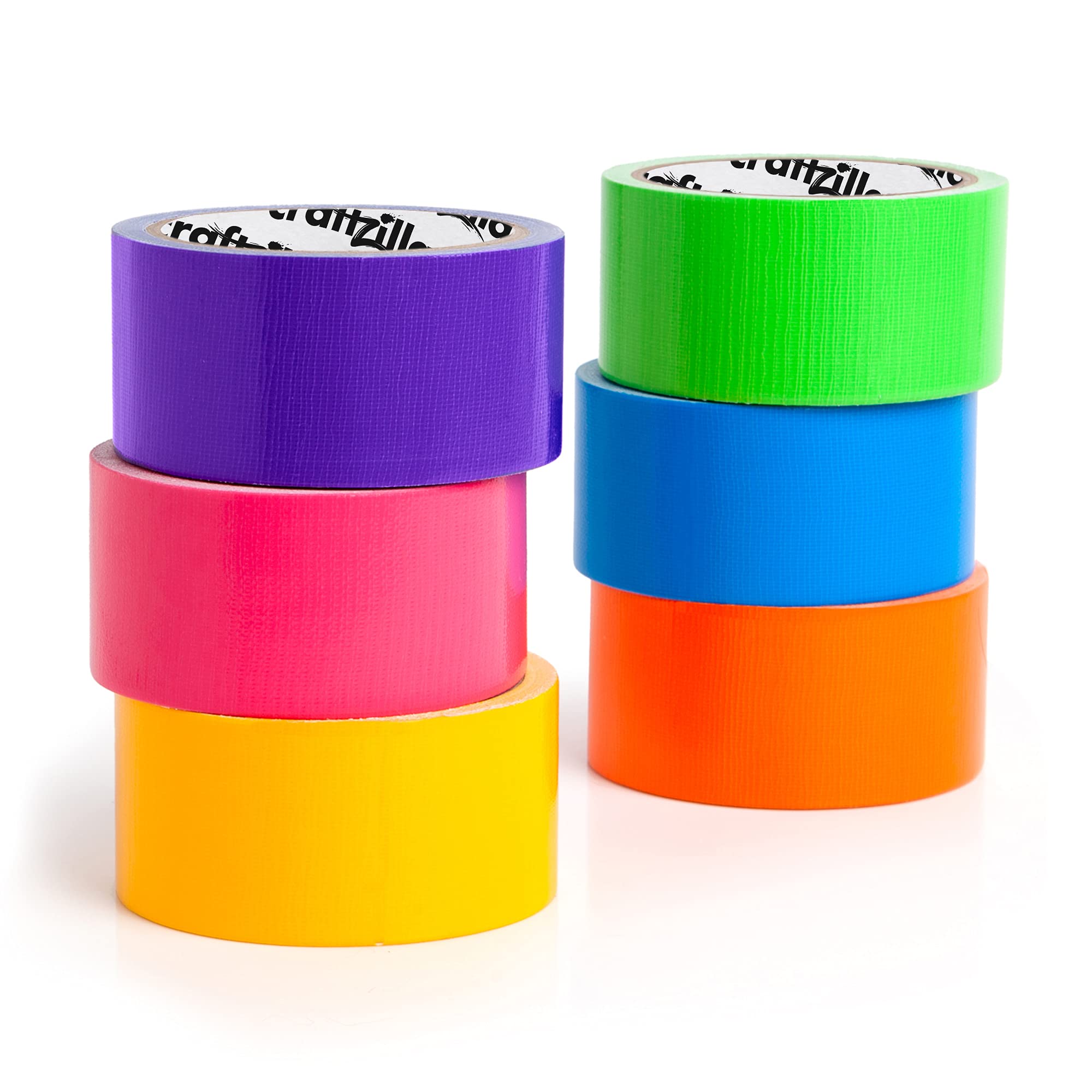 Colored Duct Tape Bulk 12 Assorted Colors Duct Tape, 2 Inch X 10 Yards X 12  Tape , Rainbow Duct Tap
