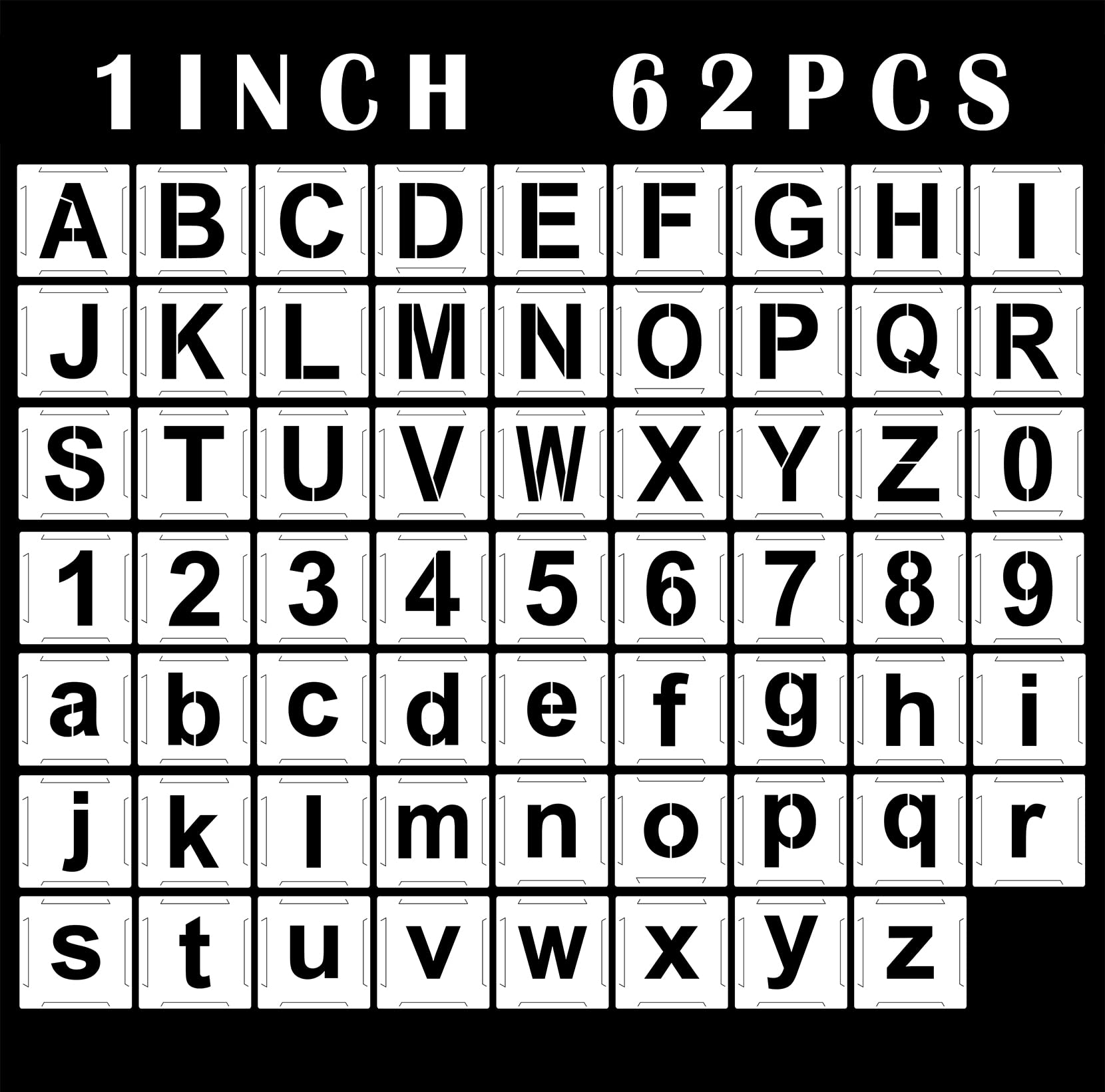 Letter Stencils for Painting on Wood - Stencil Package with Alphabet Letter  & Number Stencil Templates in Multiple Fonts -Large Alphabet Stencils for