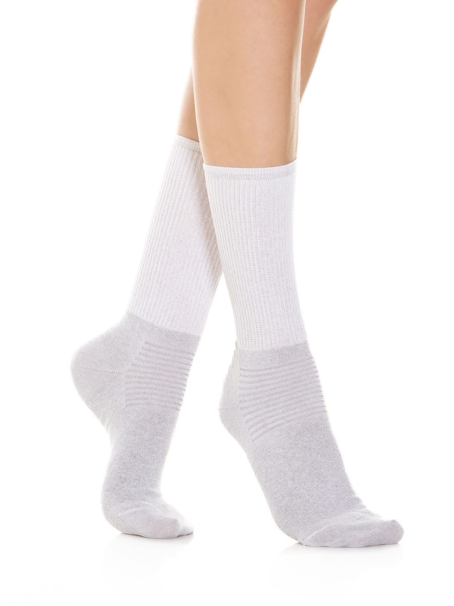 RELAXSAN 550 Diabetic Crew Socks for Men Women Seamless Socks Non