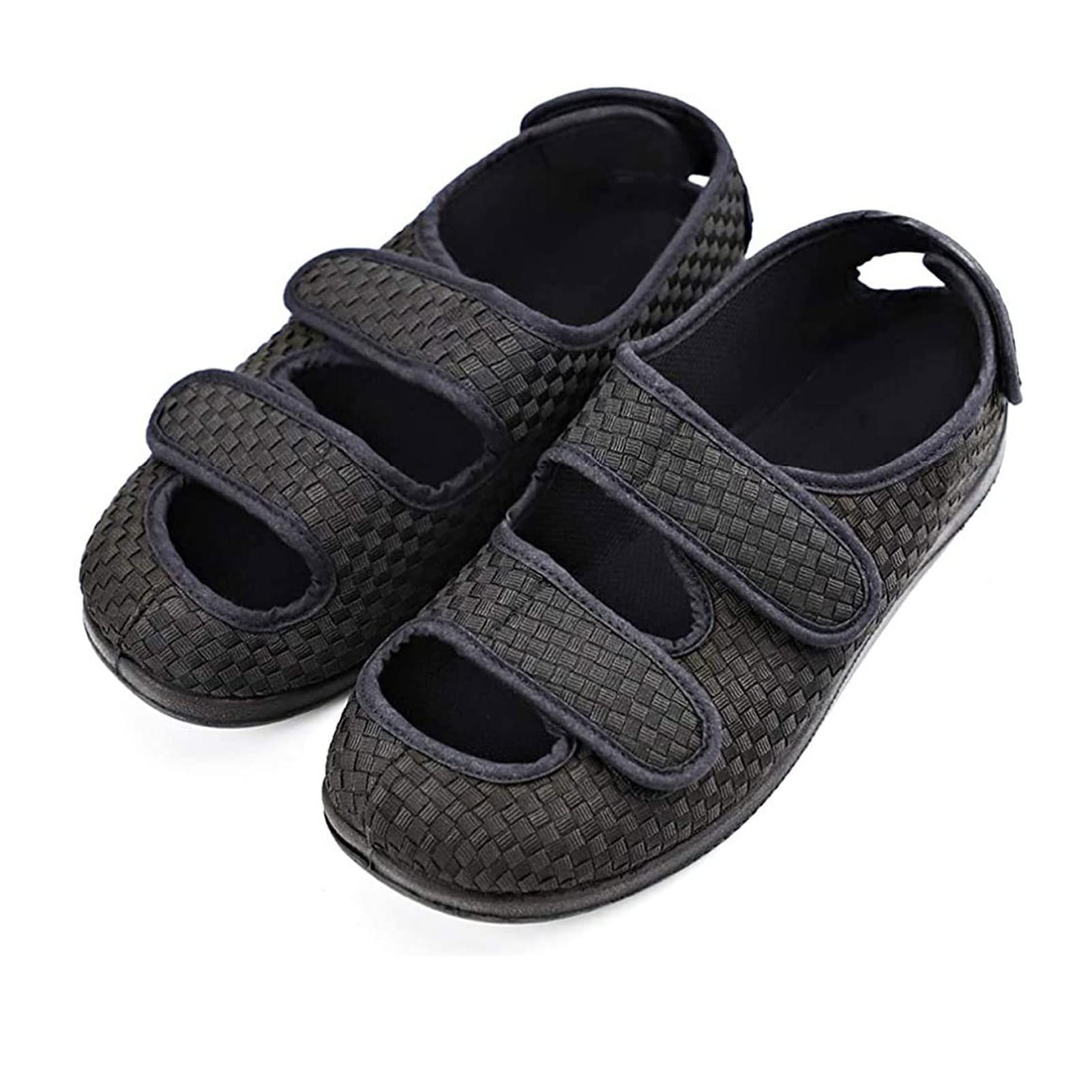 Diabetic Shoes for Women with Swollen Feet, Open Toe Adjustable Velcro  Extra Wide Sandals Orthopedic Edema Slippers for Seniors Indoor and  Outdoor(Size:36,Color:Black) : : Clothing, Shoes & Accessories