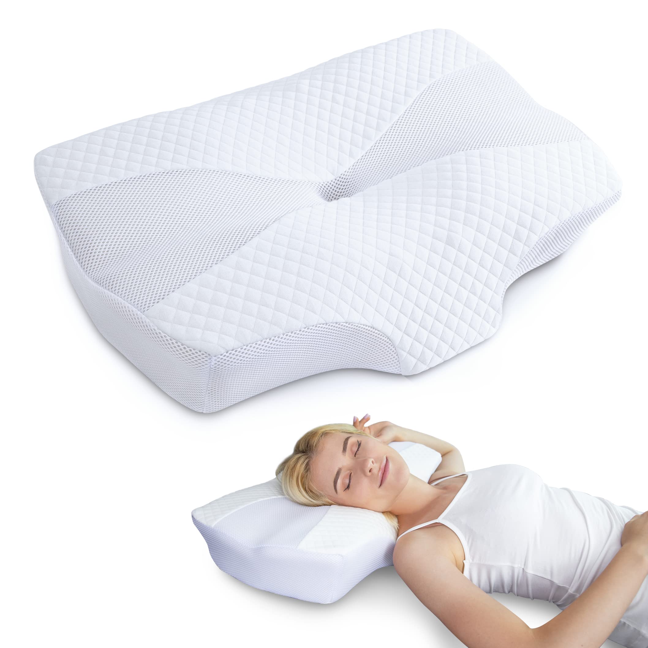 UM Cervical Pillow for Neck and Shoulder Pain, Regular 