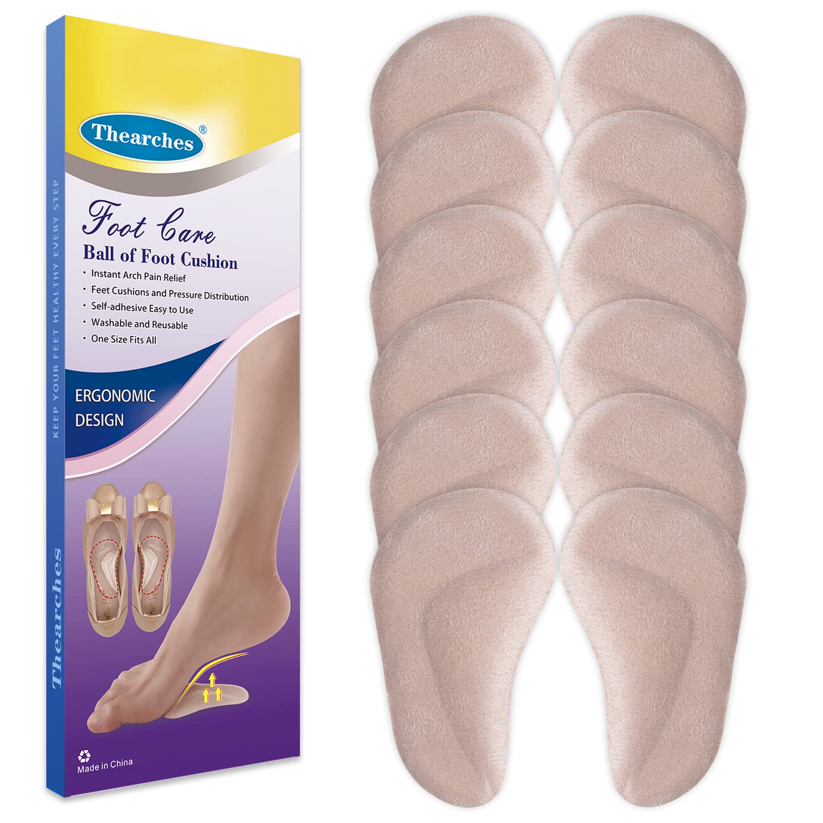 Gel Arch Support Pads Plantar Fasciitis Shoe Inserts Insole 6