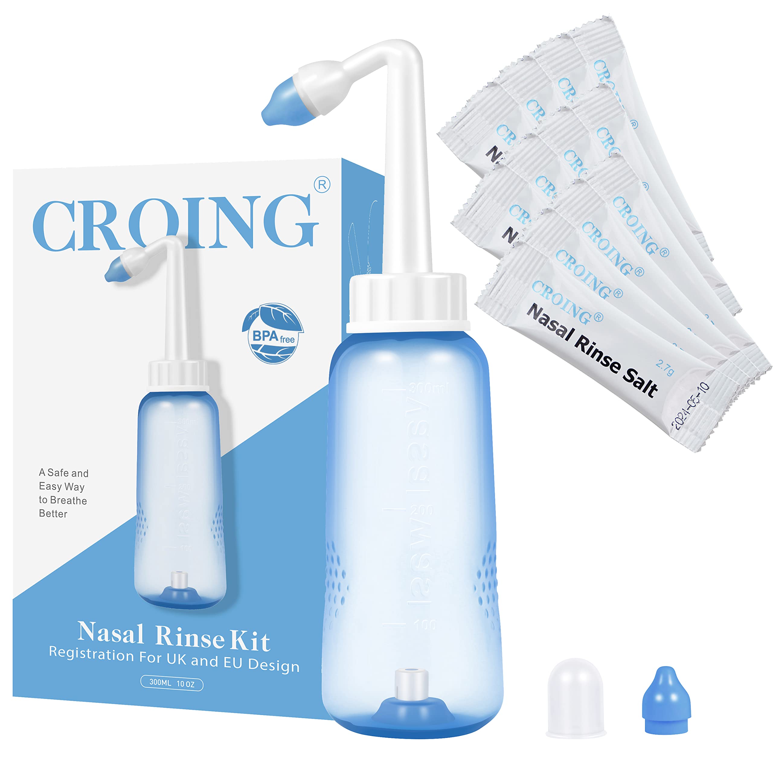 Croing Nasal Rinse Kit (120 Salt Packs)