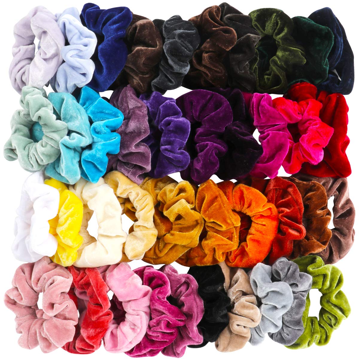 40 Pcs Hair Scrunchies Velvet Elastic Hair Bands Scrunchy Hair