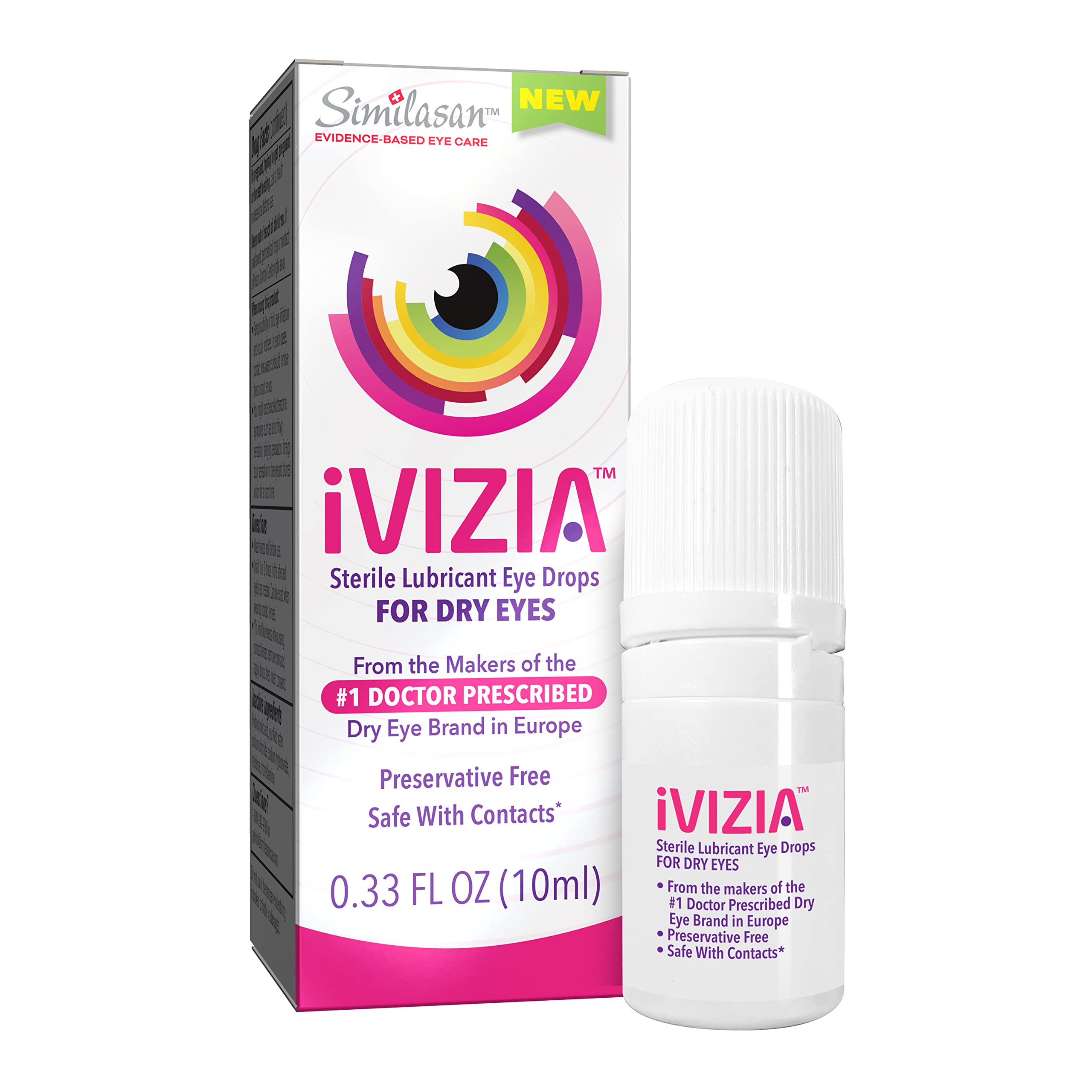 Ivizia Sterile Lubricant Eye Drops For Dry Eyes Preservative Free Moisturizing Dry Eye Relief 3015