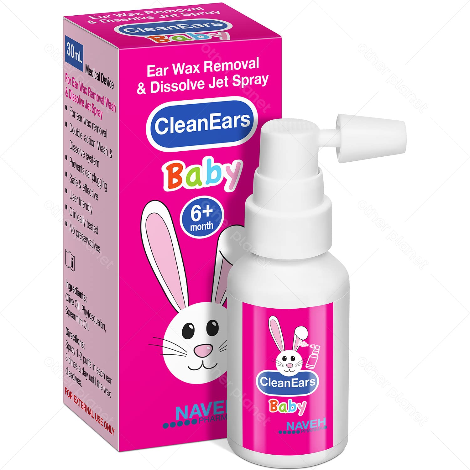 Naveh Pharma CleanEars Earwax Removal Spray Ear Wax Softener Cleaner Ear  Irrigation and Wax Dissolution – All-Natural Patented Formula – Nonirritant  – for Kids and Adults (1 Fl Oz) 1 Fl Oz (Pack of 1)