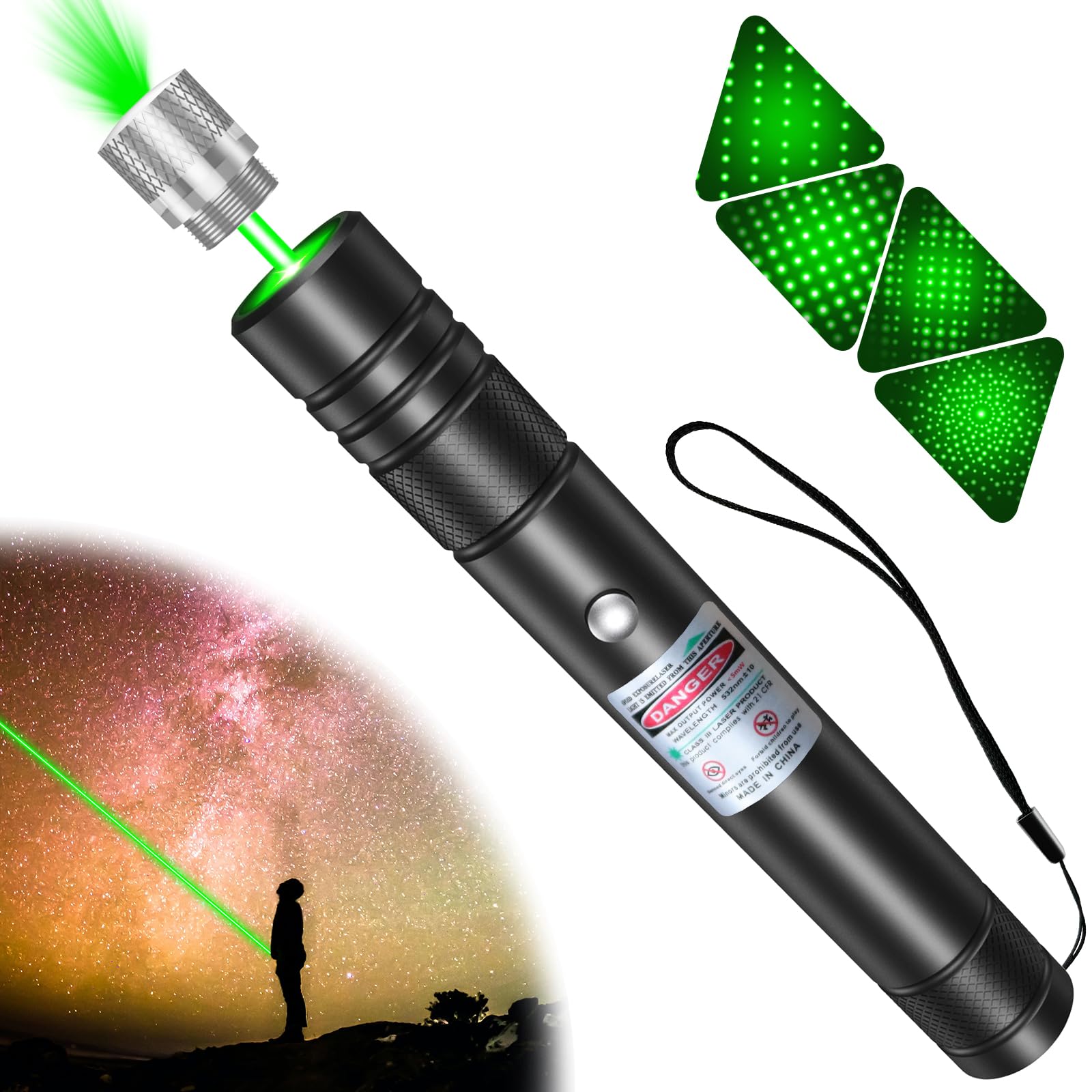 REDCLIK Green Laser Pointer Long Range Laser Beam 5000 FT High Power ...