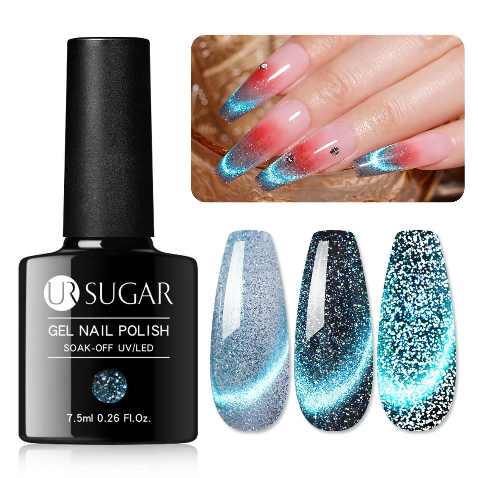 UR SUGAR Glitter Gel Nail Polish Shiny Sequins Soak Off UV Nail