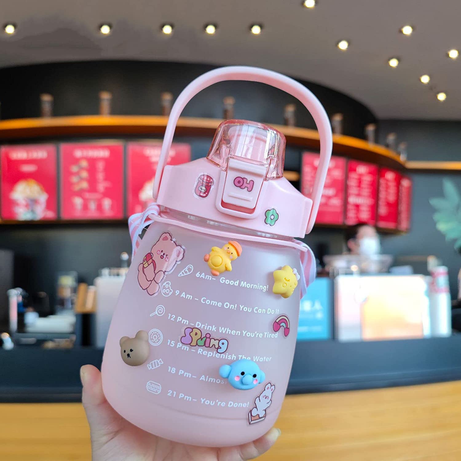Wholesale Hot sale gifts plastic big belly cute kawaii bear water bottle  for girls From m.
