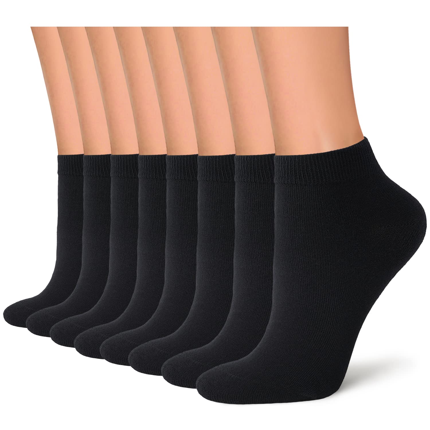8 Pairs Ankle Socks for Women Cotton Socks Non Slip Classic No