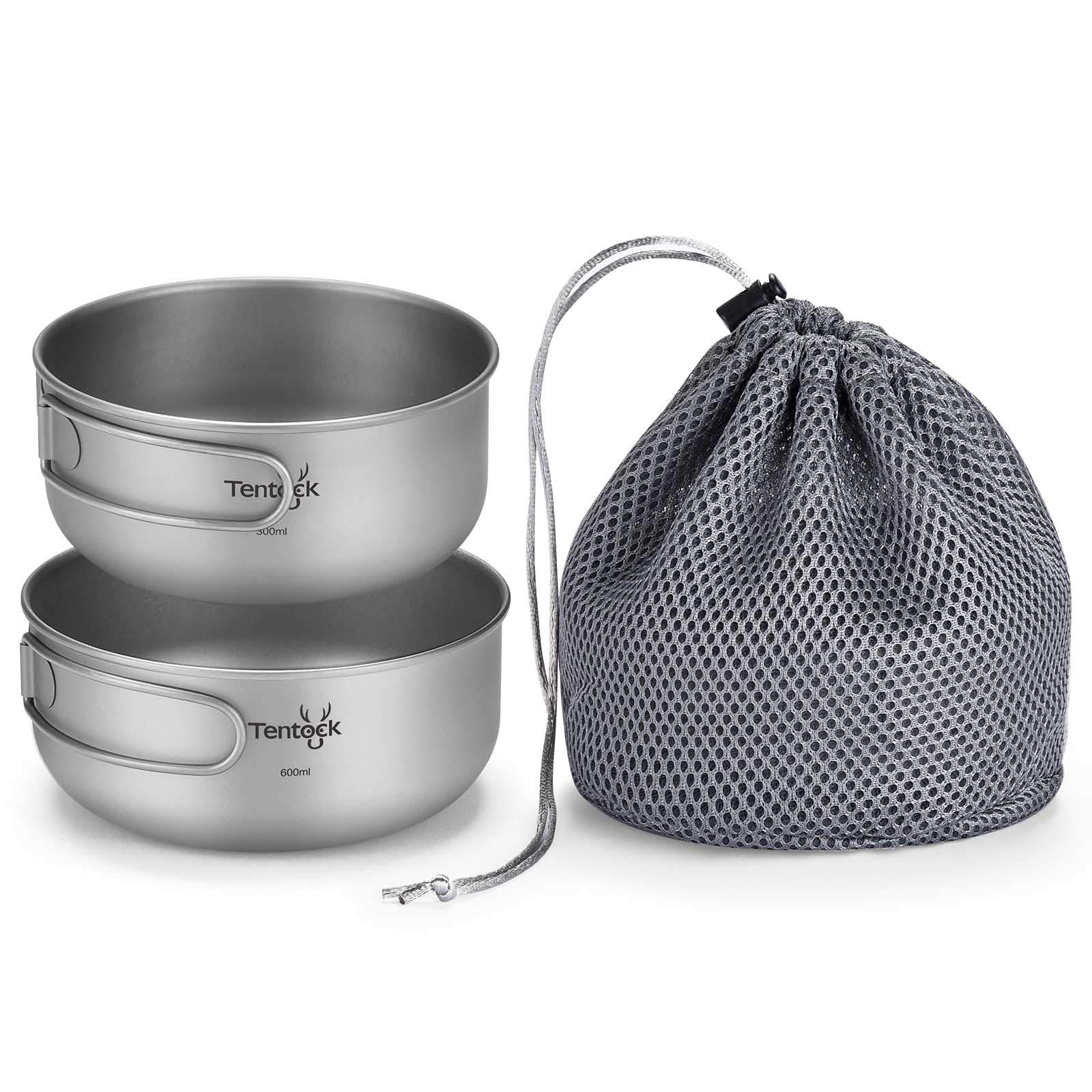 SilverAnt | Ultralight 3-Piece | Titanium Camping Cookware Set