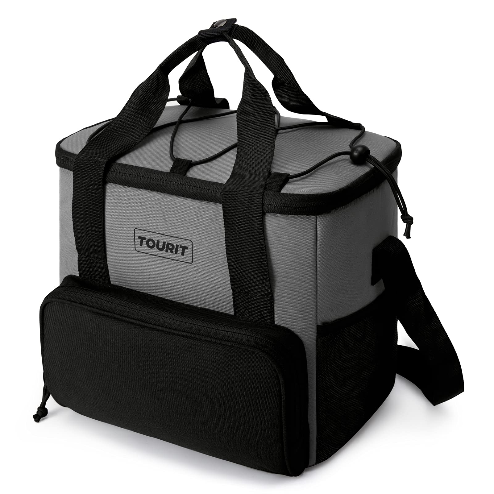 TOURIT Cooler Bag 48-Can Insulated Soft Cooler Large Collapsible Cooler Bag 32L Lunch Coolers for Picnic, Beach, Work, Trip, Grey