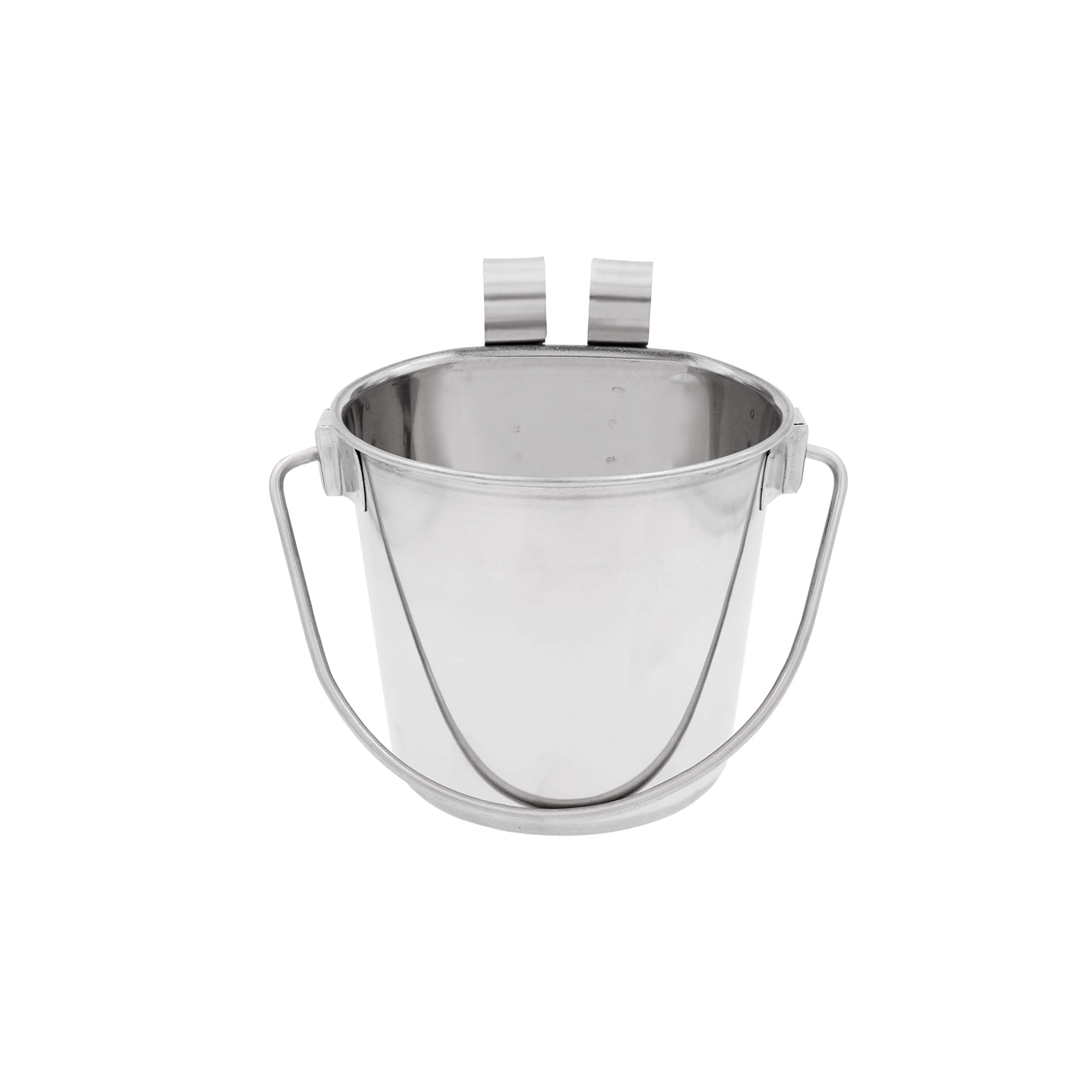 Stainless Steel Flat Sided Pail, bucket with handle and hook(s