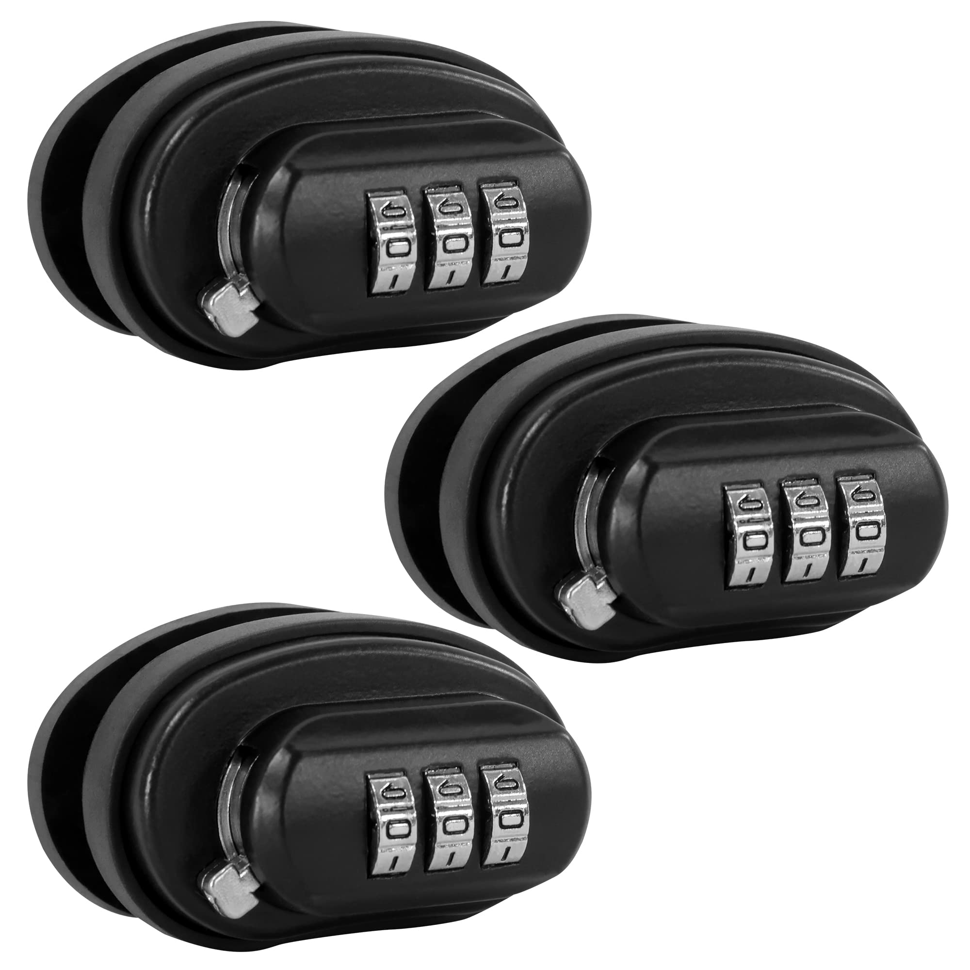 3 Pk Three Digit Combination Padlock Lock Heavy Duty Security