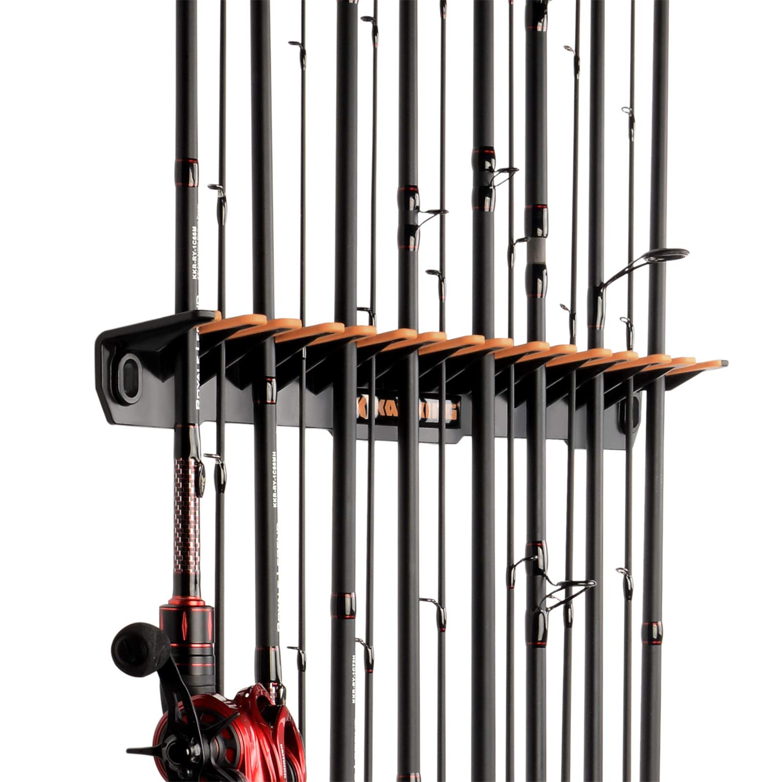 Fish-Shaped, Vertical Wall Rod Rack for Fishing Rod Vintage ,Bass Pro Shops