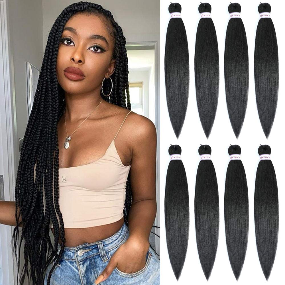  Pre Stretched Braiding Hair Long Braid 36 Inch 7 Packs Braiding  Hair Extensions Professional Synthetic Fiber Crochet Twist Braids