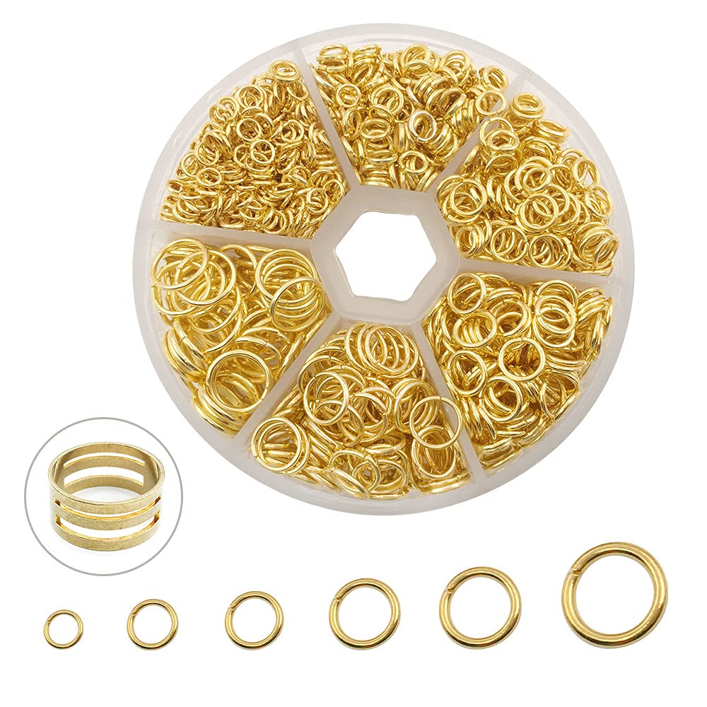 4mm Jump Rings, 200 Gold Plated Jump Rings Jumprings Open 4x0.5mm 24 Gauge  24G Link Connector Open Jump Rings - 5x4mm