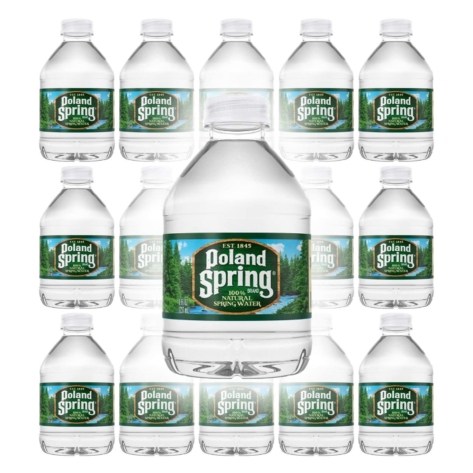 Poland Spring Water 16 Pack  Small water bottles - 8 oz. Bottled
