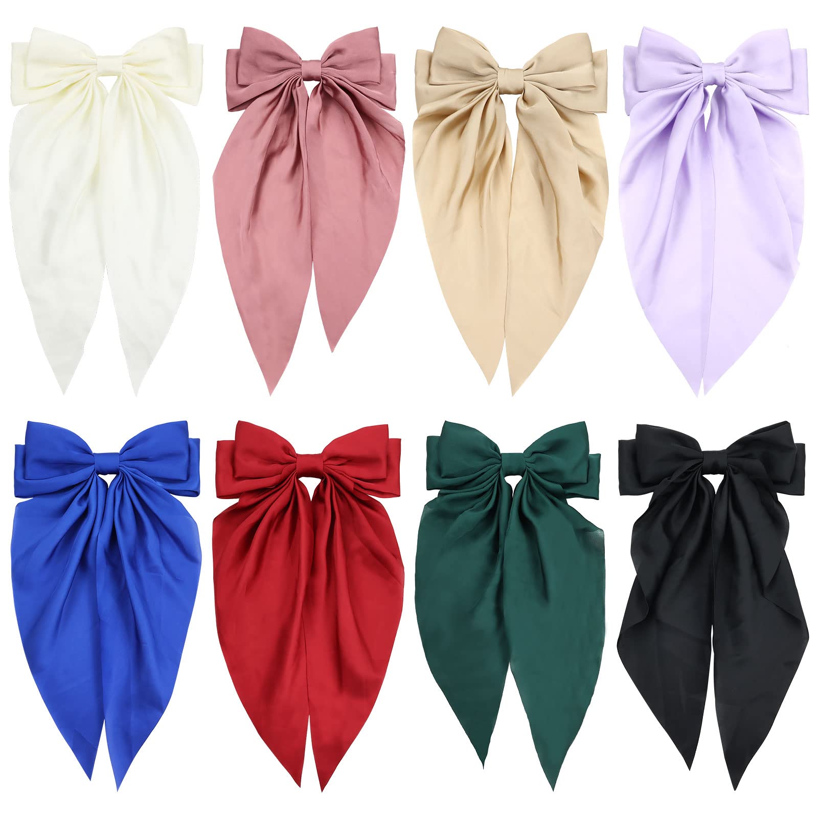 Large Bow Hair Clip Barrette Hair Bows Satin Solid Handmade Hair Clips  Barrettes for Thick Hair Accessories for Women Girls Red Hair Bow French  Style Barrette Hair Clips