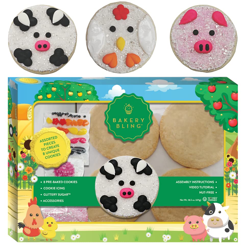 Cookie Decorating Kit for Kids - Designer Sugar Cookie Kit - 8 Pre ...