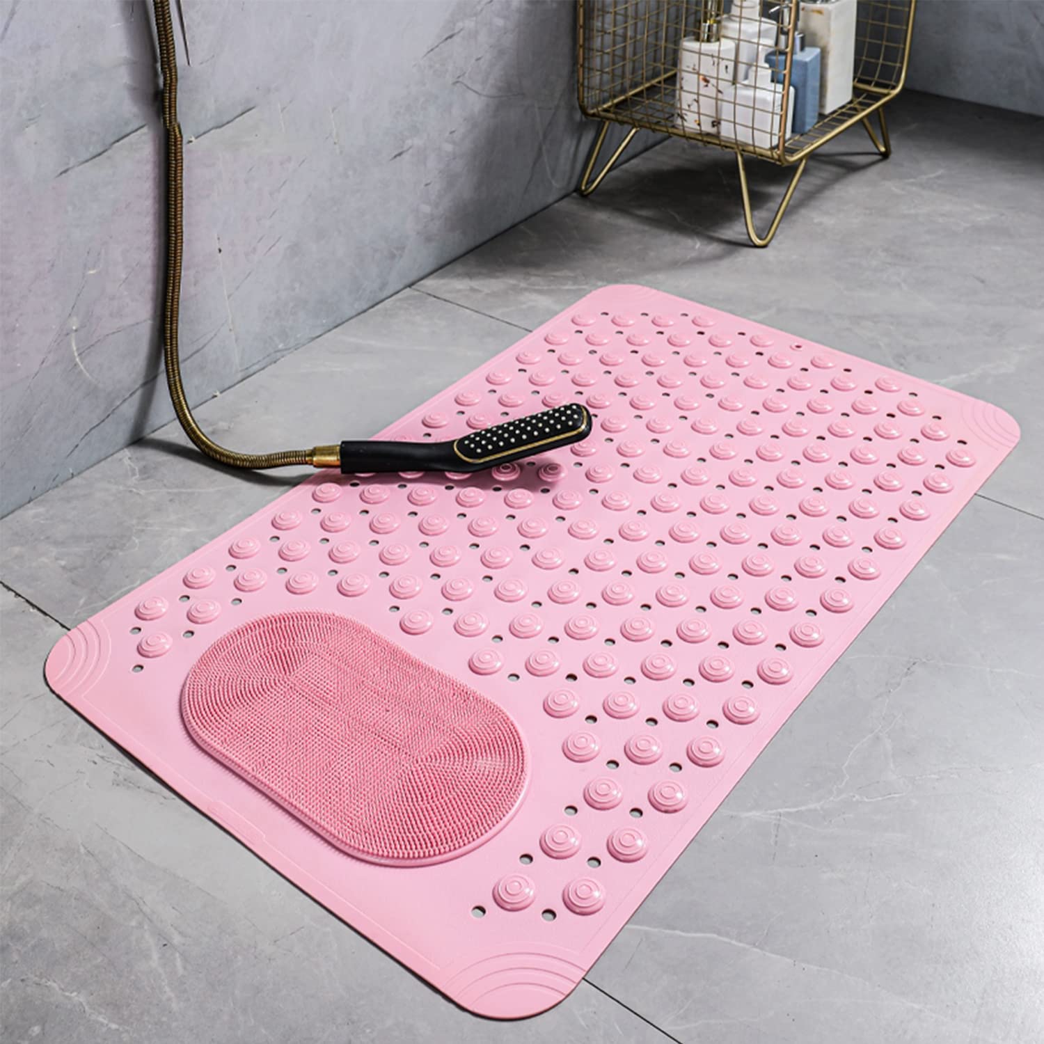 Silicone Foot Massage Cushion, Slip Resistant Shower Mats