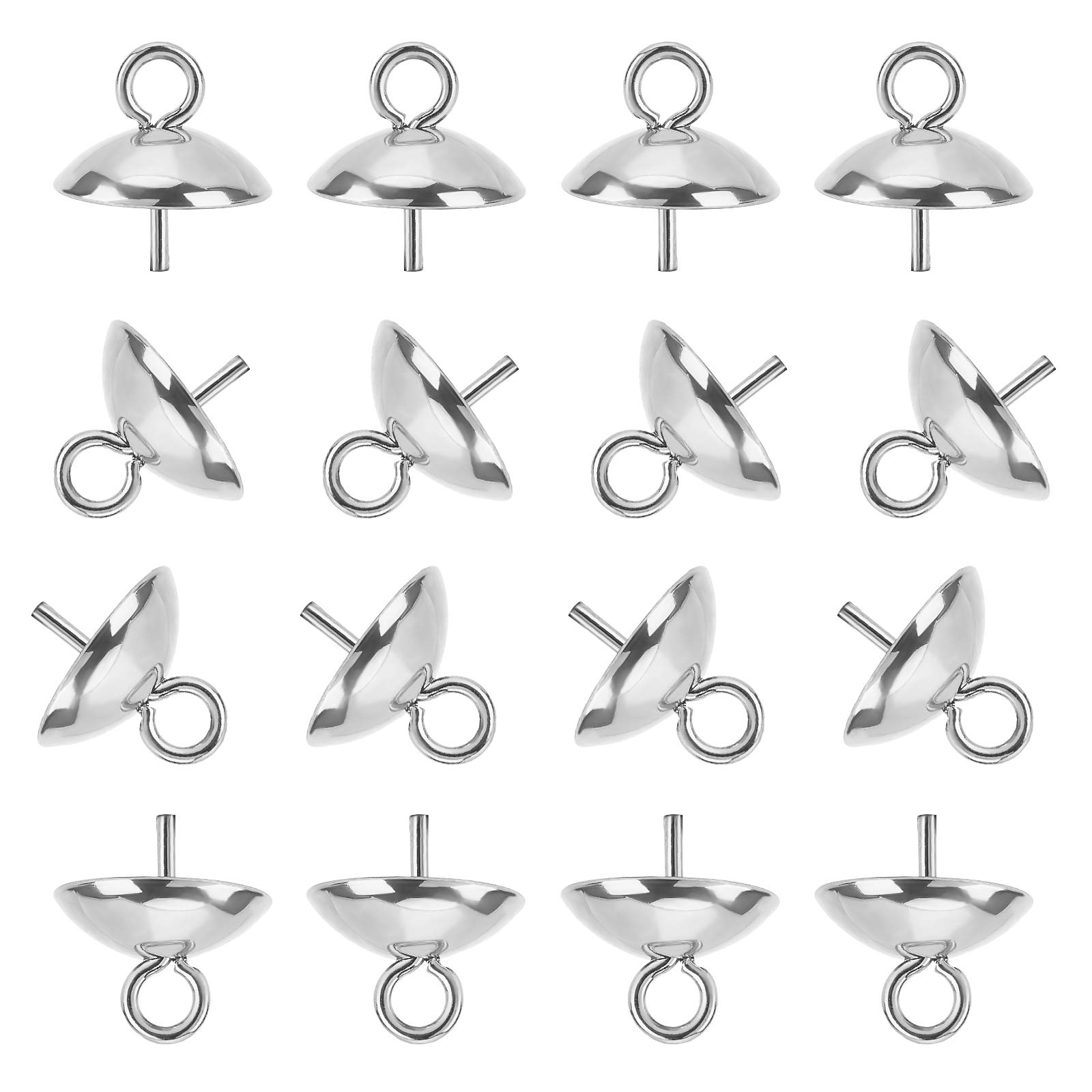 60pcs 2 Colors S-Hook Necklace Clasp 304 Stainless Steel Chain