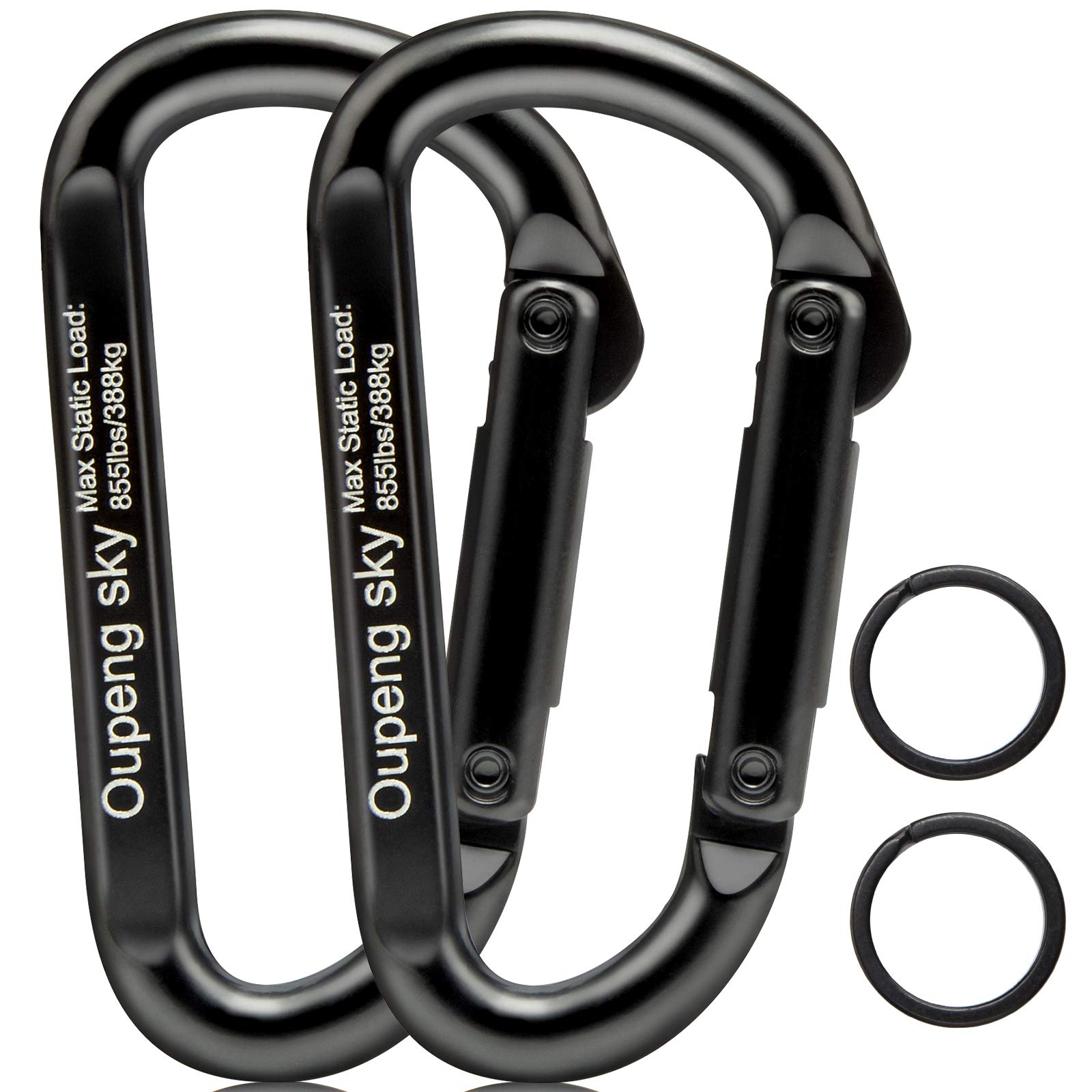100PCS 2inch Spring Snap Hooks Carabiner, 3/16 Small Carabiner Clip, Heavy  Duty Quick Link for Camping, Fishing, Hiking, Dog Leash, Traveling, Gym