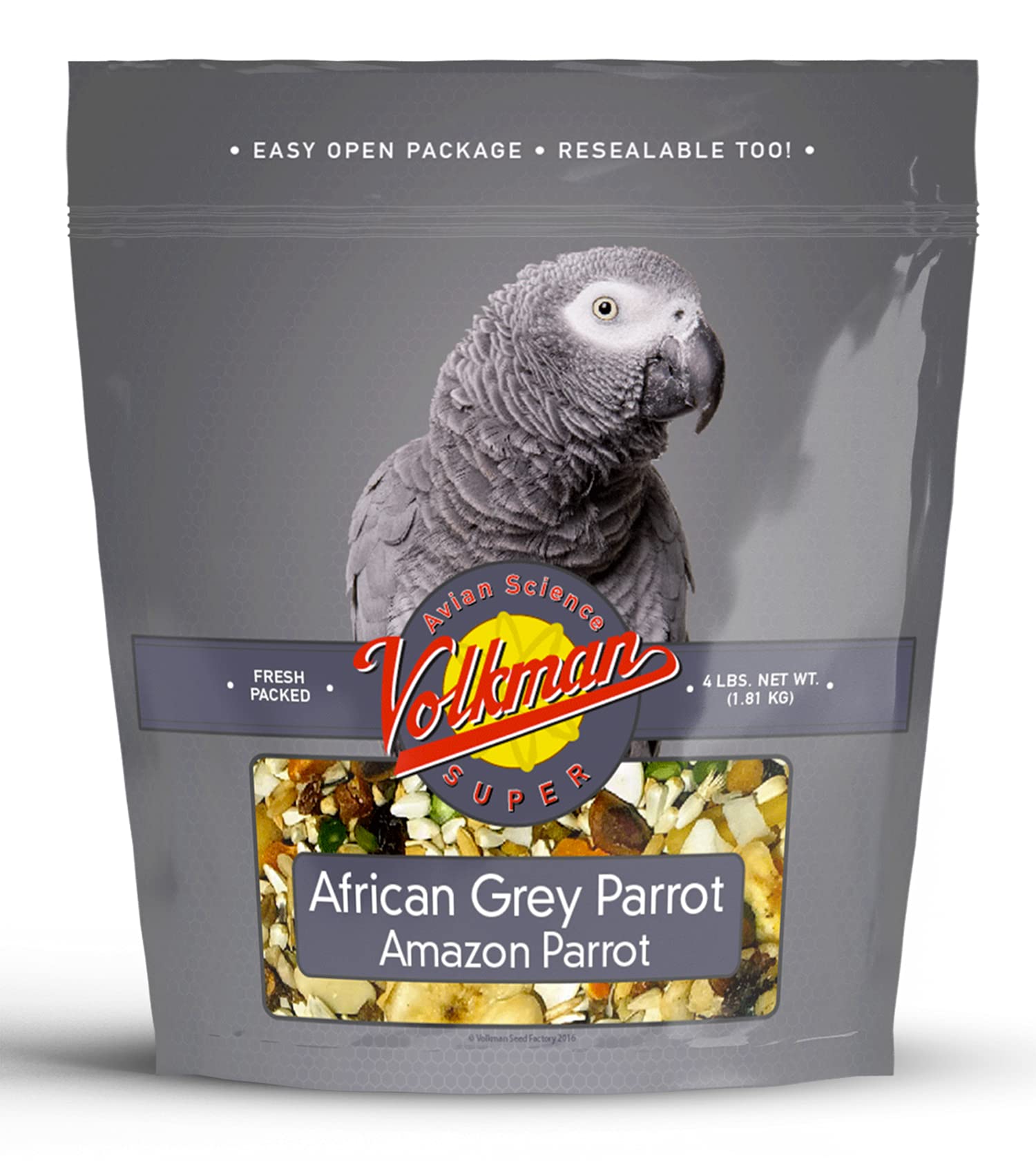 Volkman Avian Science Super African Grey Bird Food 3.99 Pound (Pack of 1)