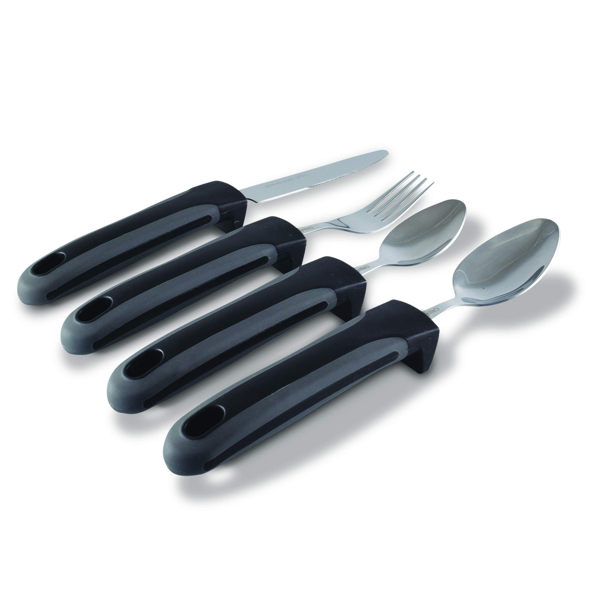 Adaptive Fork, Spoon, & Steak Knife Set - Dining With Dignity