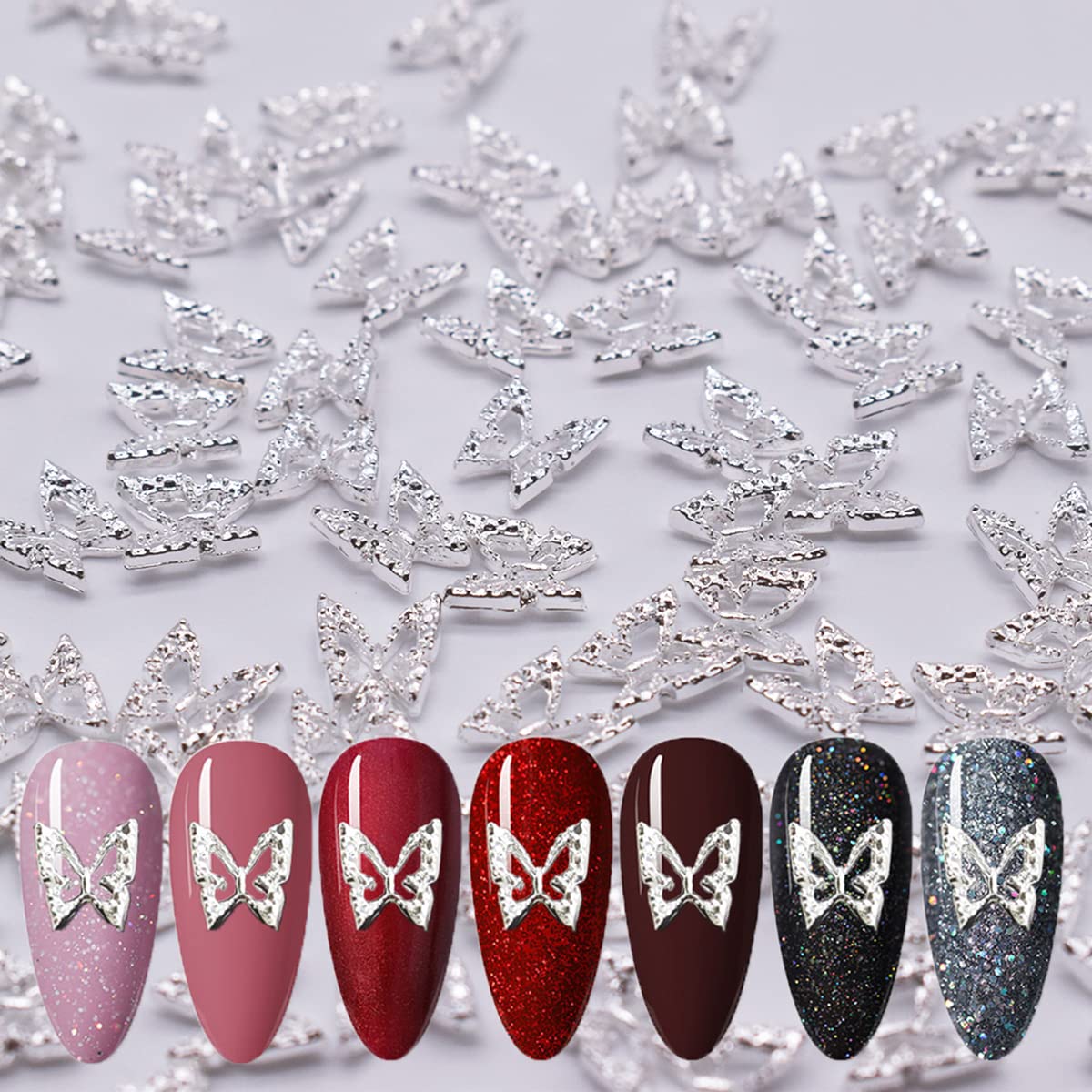 Amazon.com: Christmas Gold Metal Nail Studs, 3D Christmas Nail Art Glitter  Flakes Decorations, Snowflake Deer Tree Sock Bell Nail Sequins Accessories  for Women Manicure Acrylic Supplies DIY Holiday Nail Art Tips :
