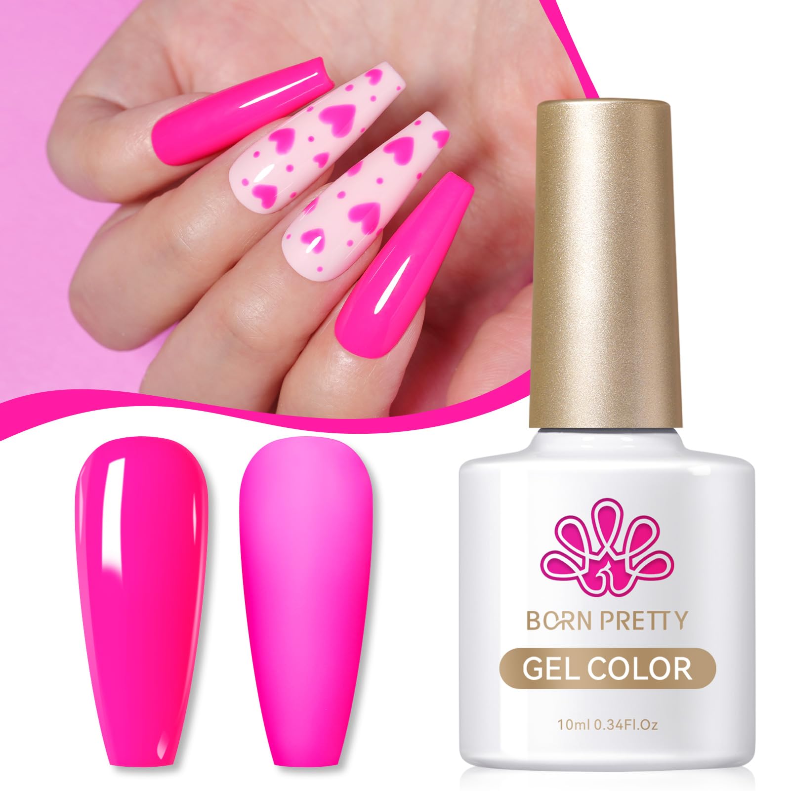 BORN PRETTY 6 Bottles10ml Nude White Pink Gel Nail Polish Soak Off UV Gel  Polish | eBay