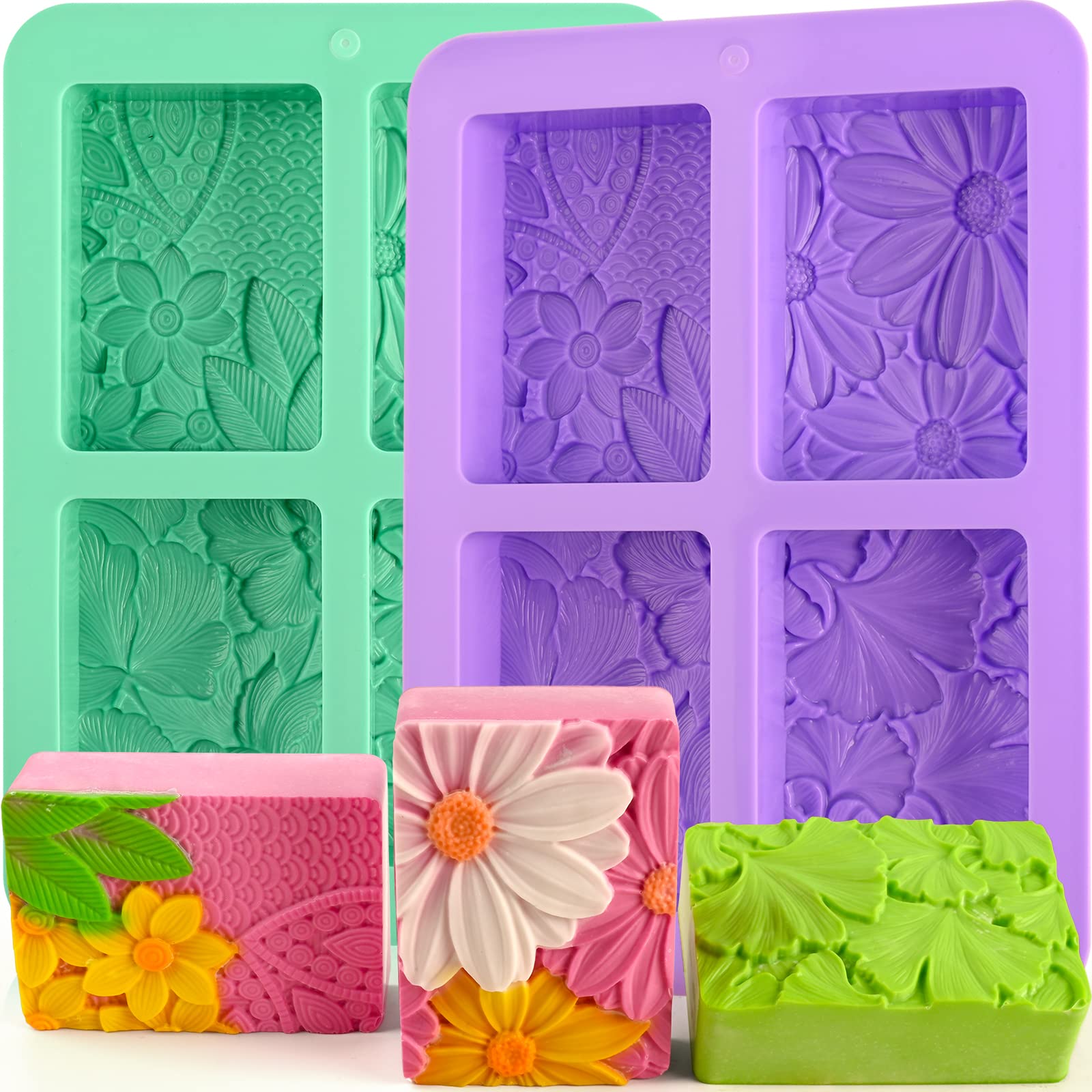 Rectangle Soap Bar Mold DIY Home Soap Making Small Soap Silicone Molds 40  Cavity