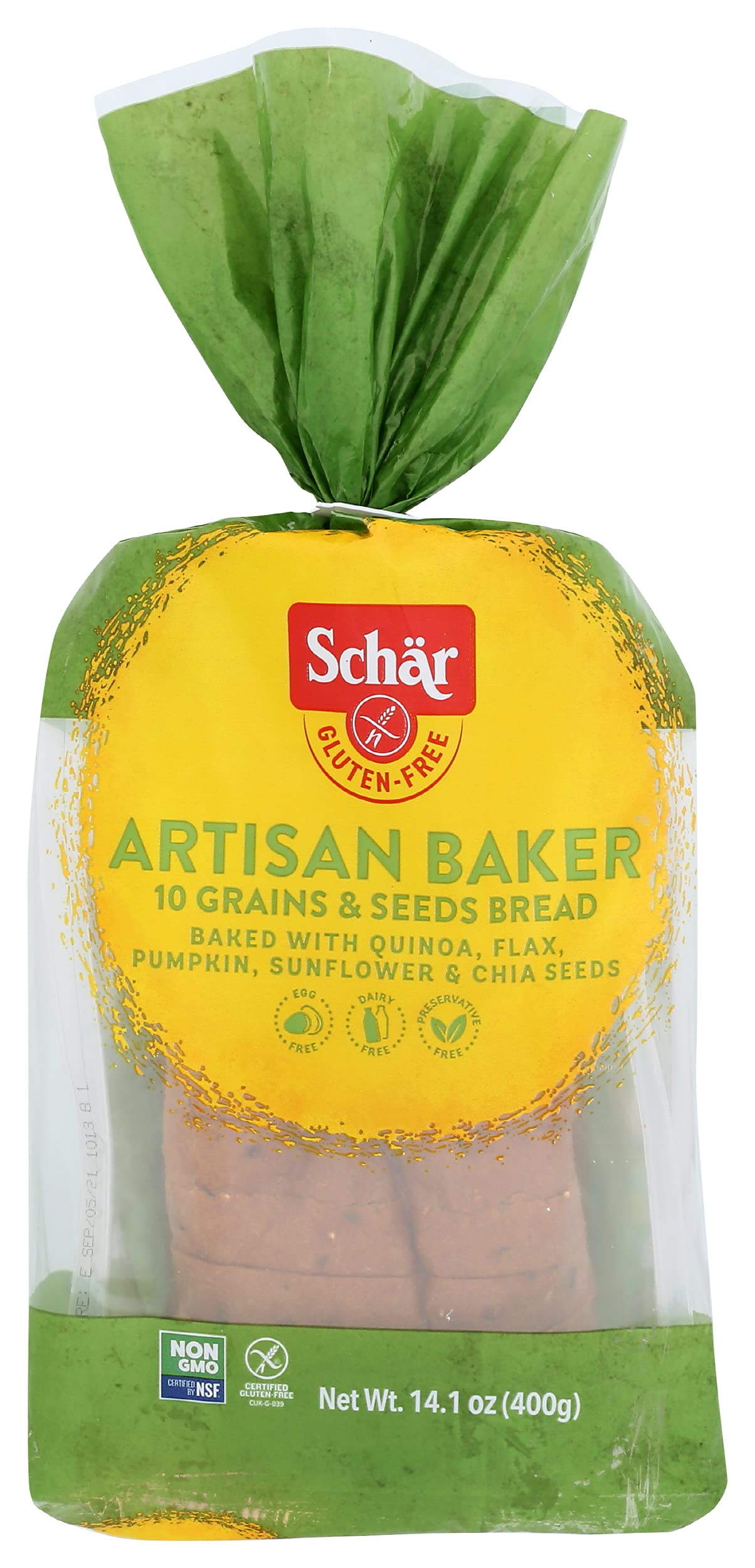 Schar Gluten Free Artisan Baker 10 Grain & Seeds Bread, 6 Count