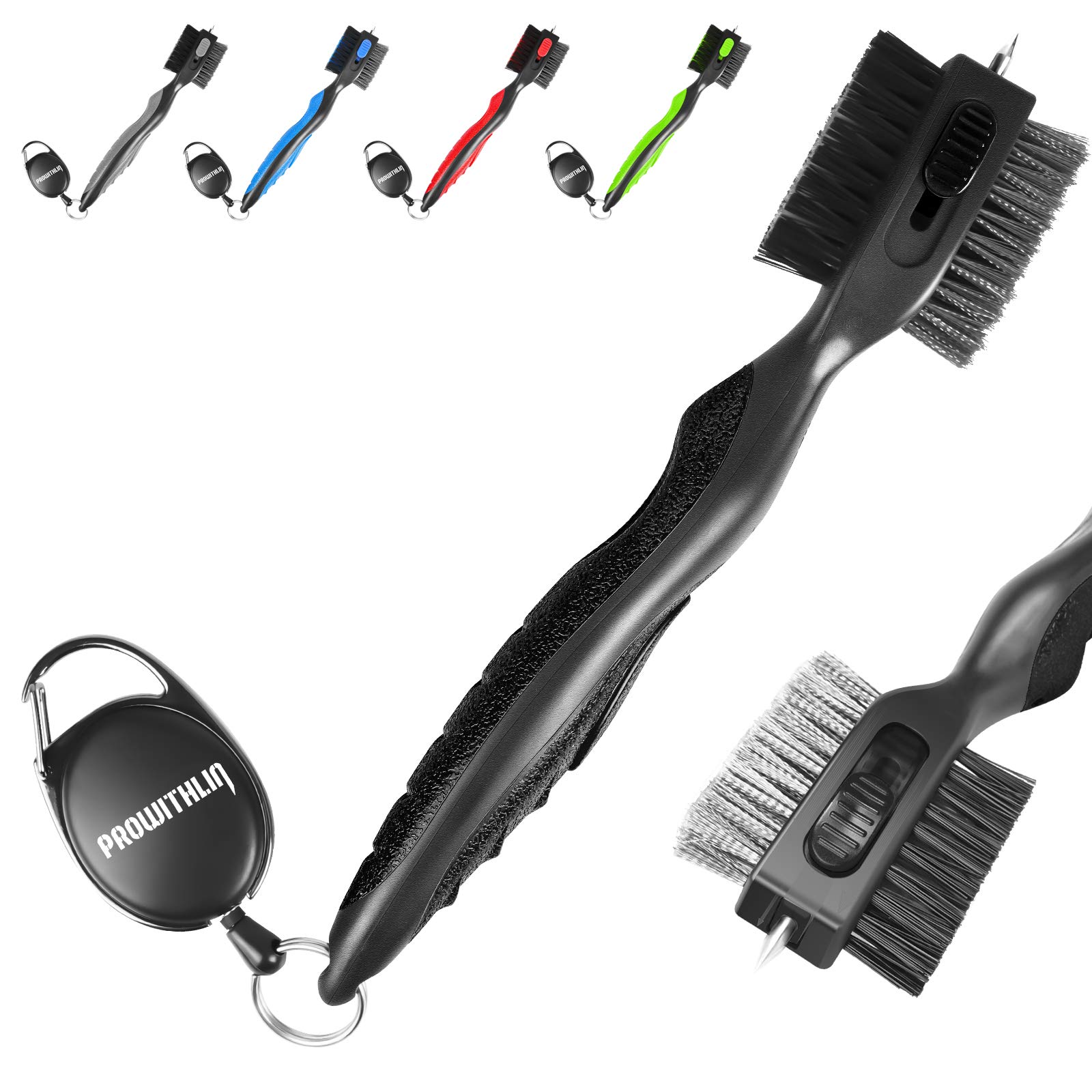 Golf Club Brush and Golf Club Groove Cleaner 2 in 1, 2ft