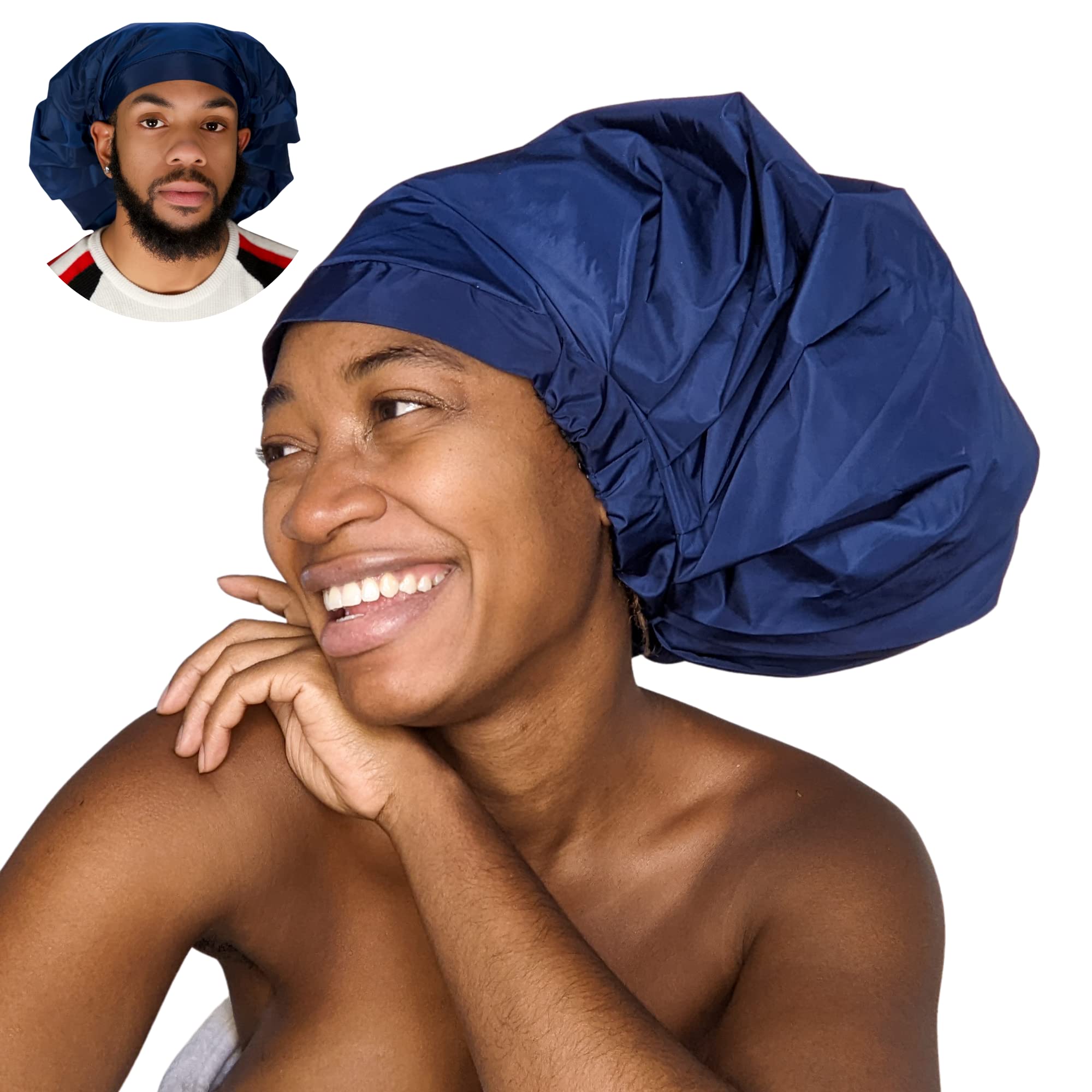 Black woman shop shower cap