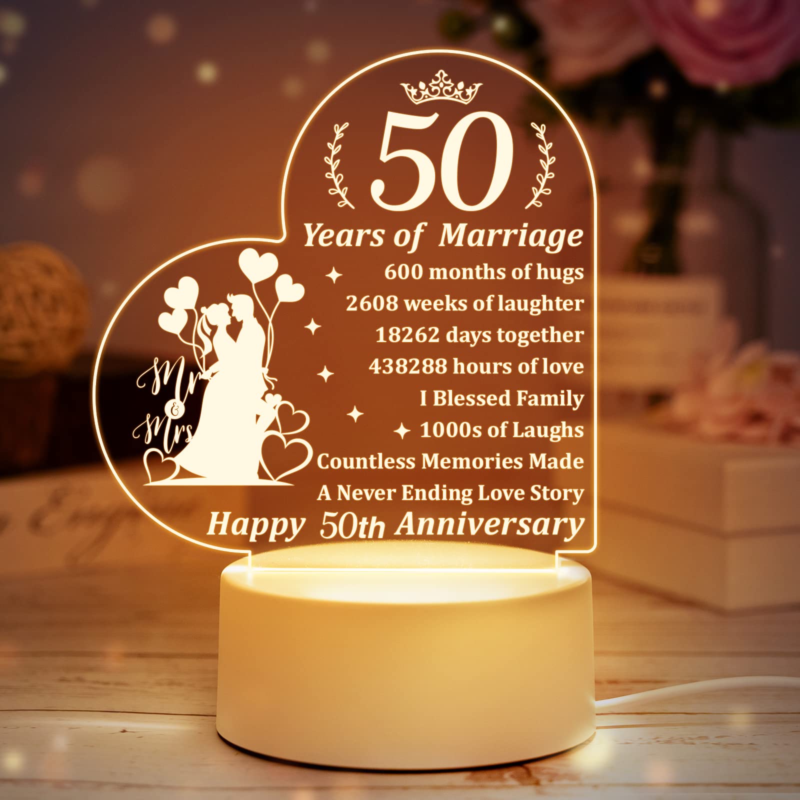 50th Anniversary Gift | 50 Year Anniversary Gift | 50th Wedding Anniversary  Gifts - Stunning Gift Store