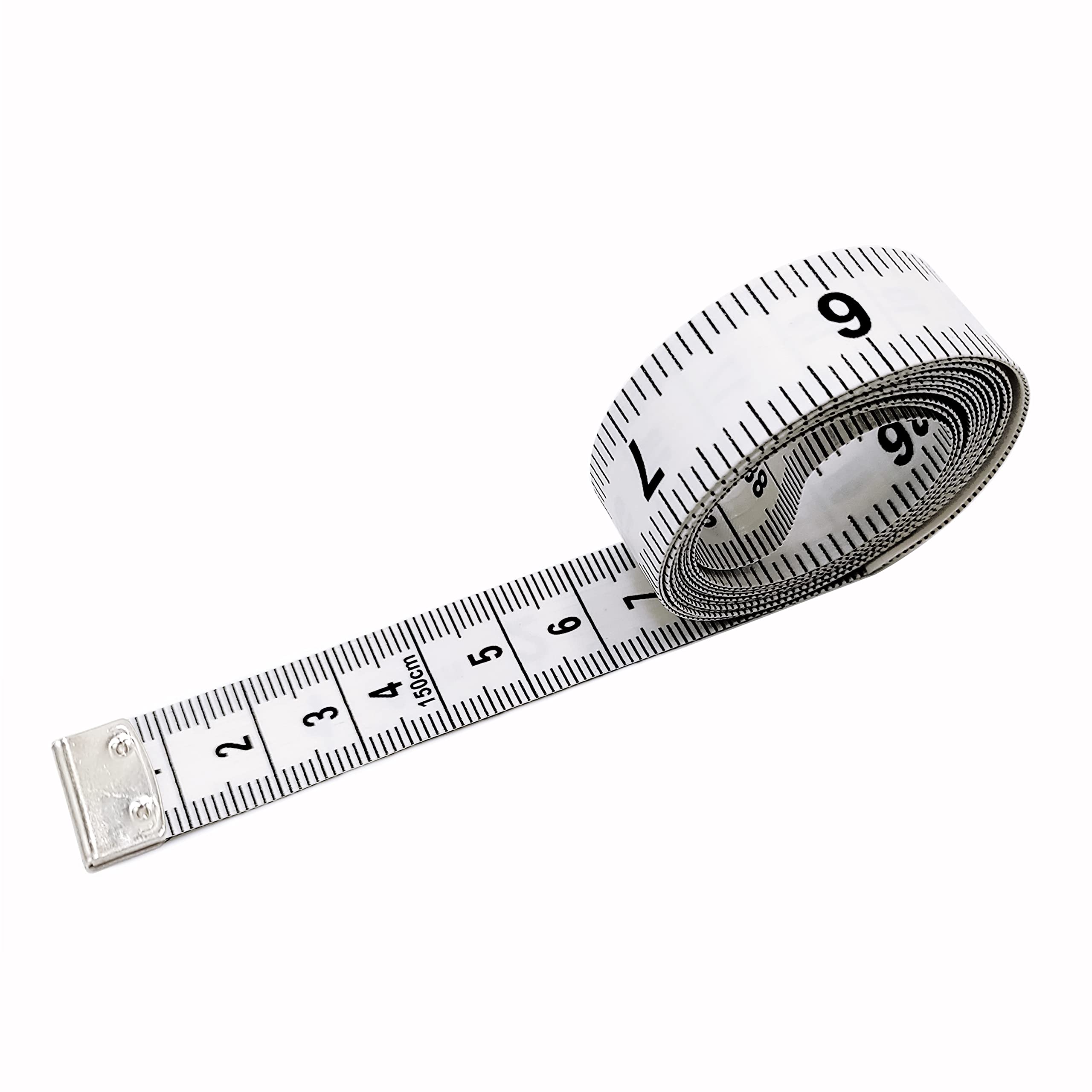 HARFINGTON Body Measure Tape 150cm Metric White Retractable Measuring Tape  with 60 Double Scale White Soft Tape Measure for Body Measurements