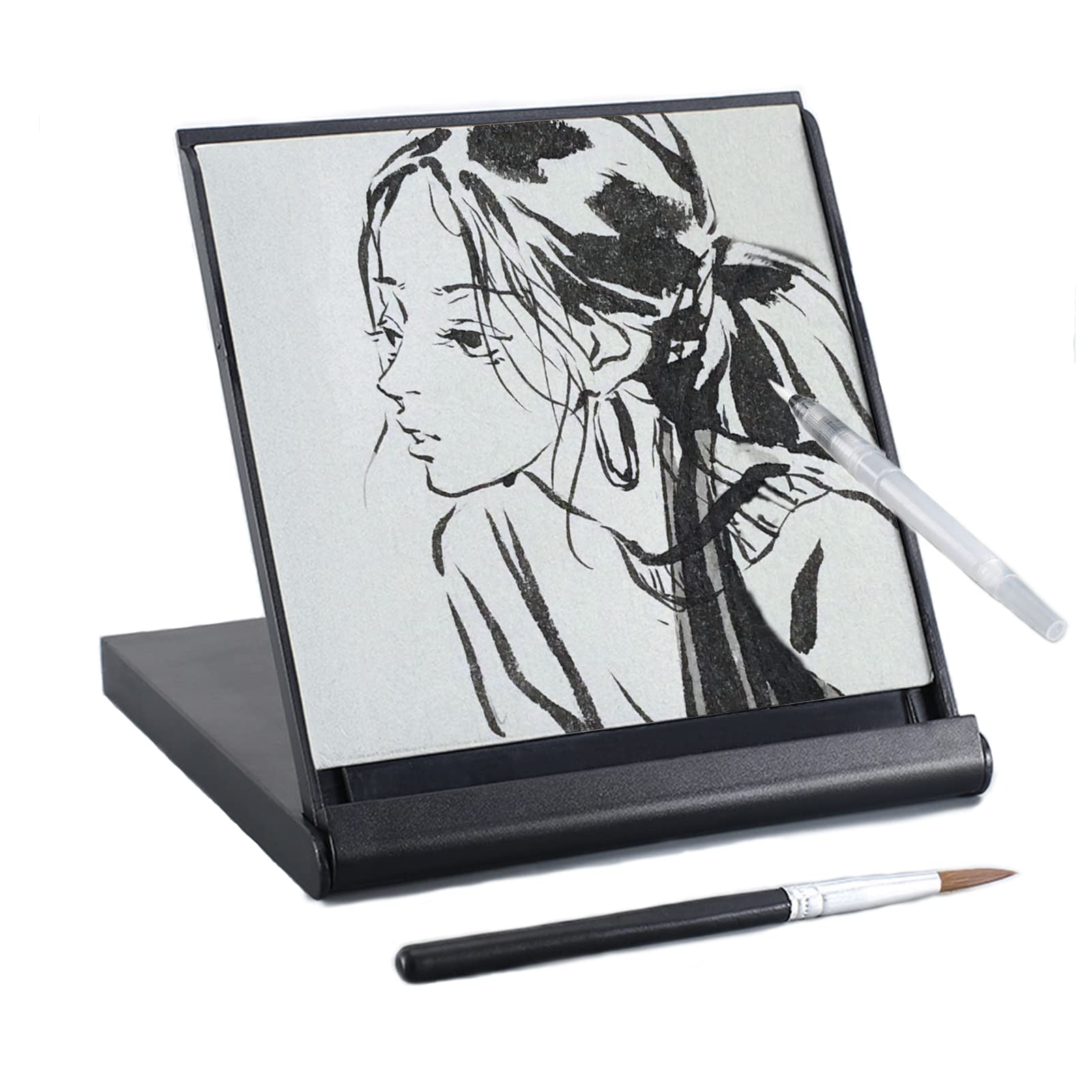 AOVOA Mini Water Drawing Board, Inkless Zen Meditation Board for