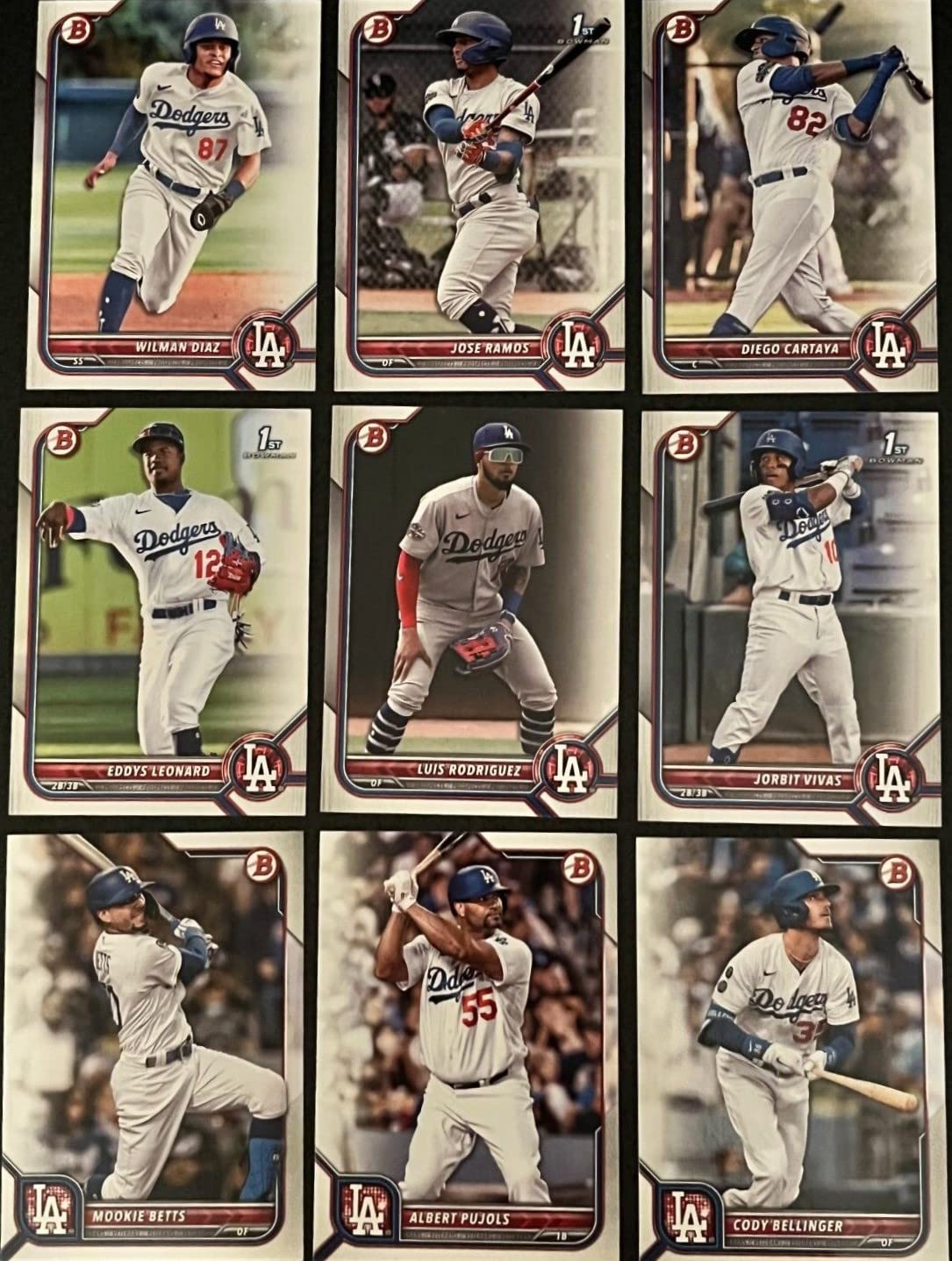 2022 Topps Opening Day Los Angeles Dodgers Baseball Cards Team Set