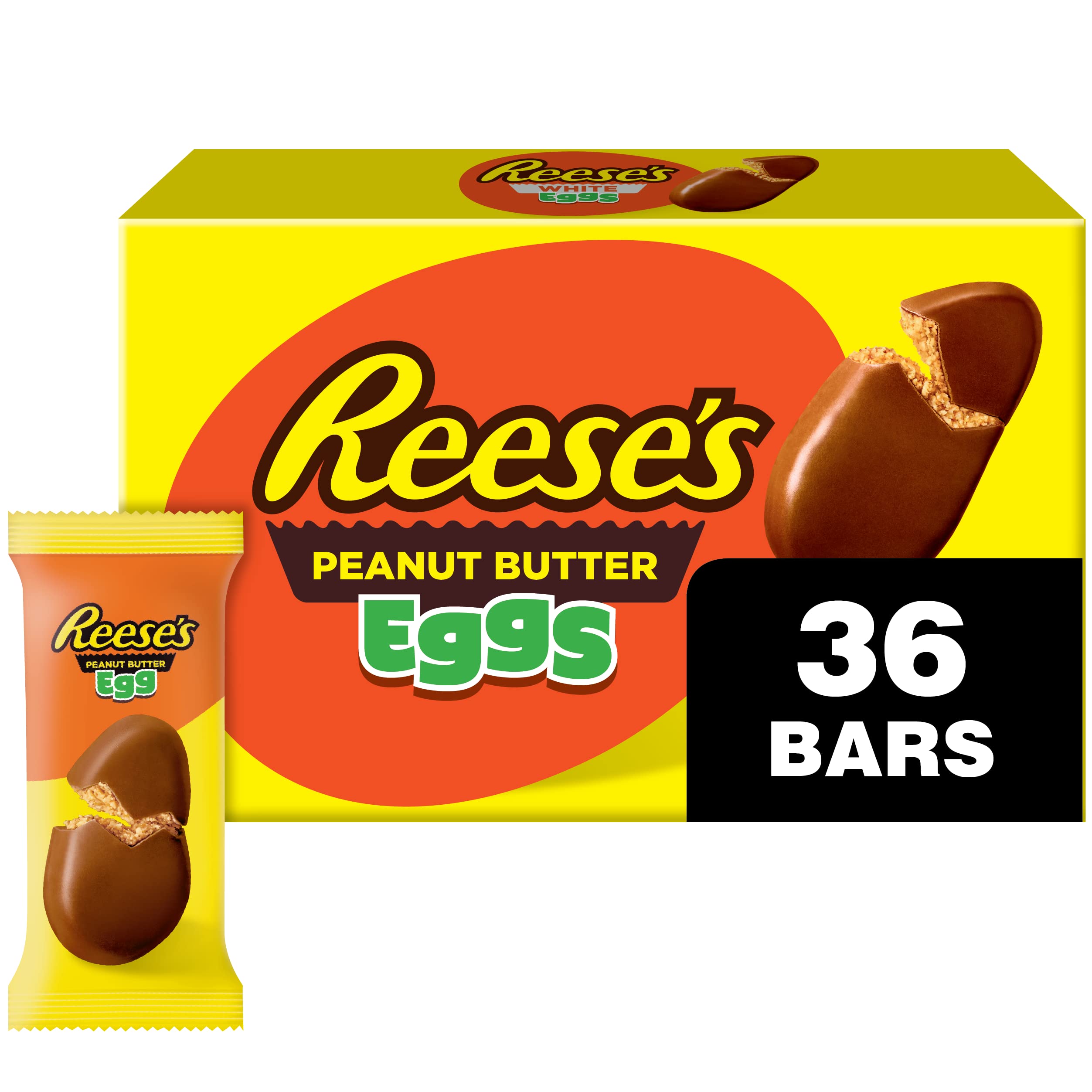 REESE'S Milk Chocolate Peanut Butter Eggs, Easter Candy, 1.2 oz