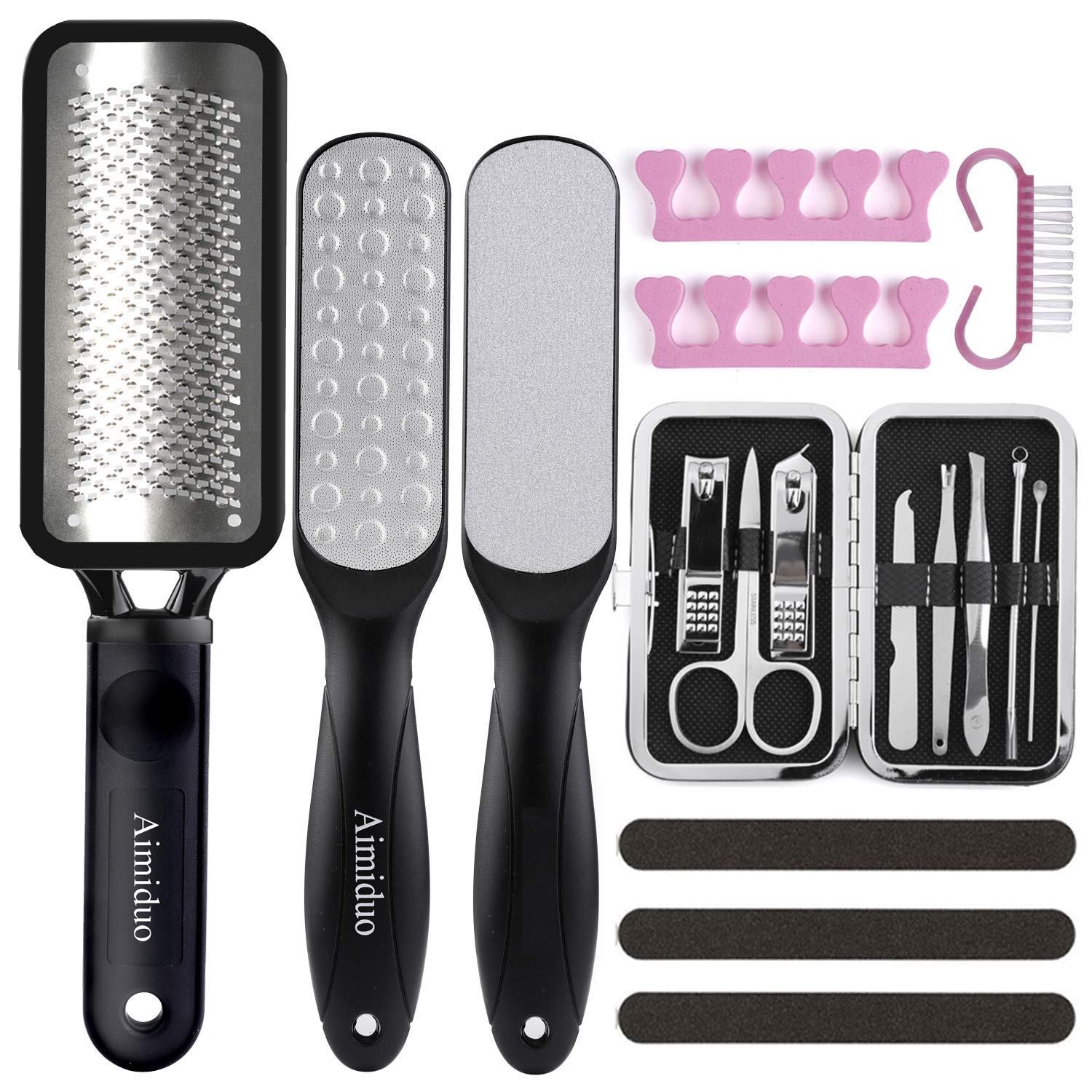 Foot File Callus Remover,Colossal Foot Rasp and Professional Foot Scrubber  Pedicure Kit to Remove Hard Skin for Wet and Dry Feet,Surgical Grade